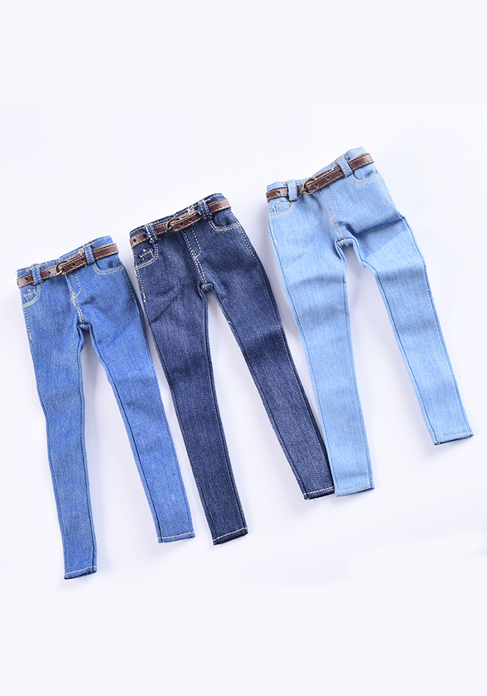 1/6 Scale Female Clothes Annex Women's skinny Tight Jeans CF001 A/B/C for 12 Inch PHicen Doll Jiaoudol Action Figure Accessories