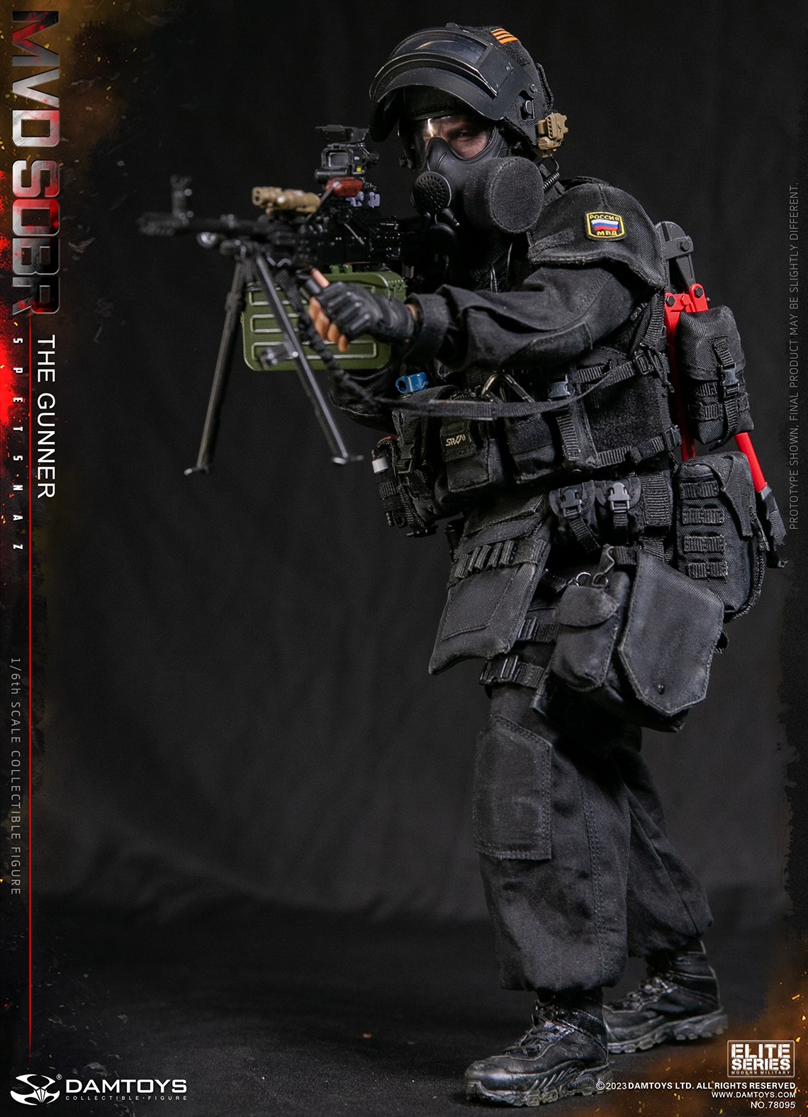 PRE-ORDER DAMTOYS RUSSIAN SPETSNAZ MVD SOBR PKM GUNNER (78095 ) 1/6 Scale Action Figure
