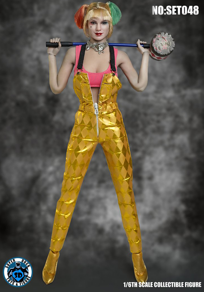 In-stock 1/6 Scale Harley Head Sculpt & Outfit Set (Set048) by Super Duck SET048