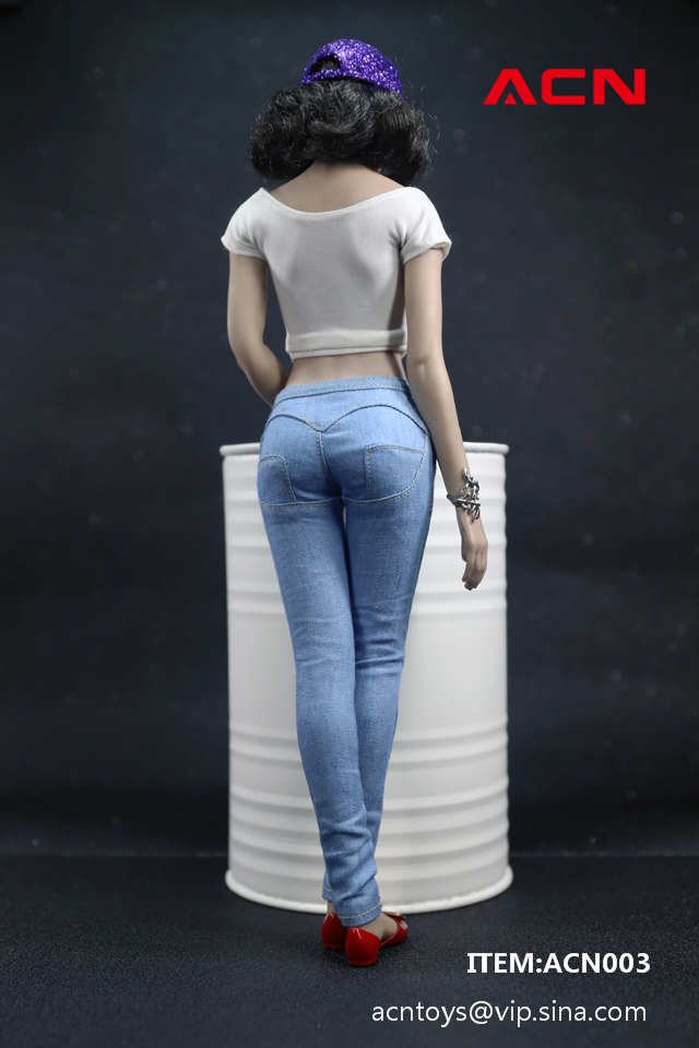 ACNTOYS ACN003 1/6 Female tight denim pants casual pants fit 12inch female plain body