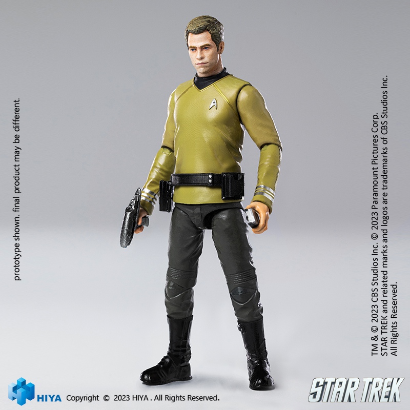 PRE-ORDER HIYA - Exquisite Mini - Star Trek 2009 Kirk EMS0255 & EMS0257 1/18 Action Figure