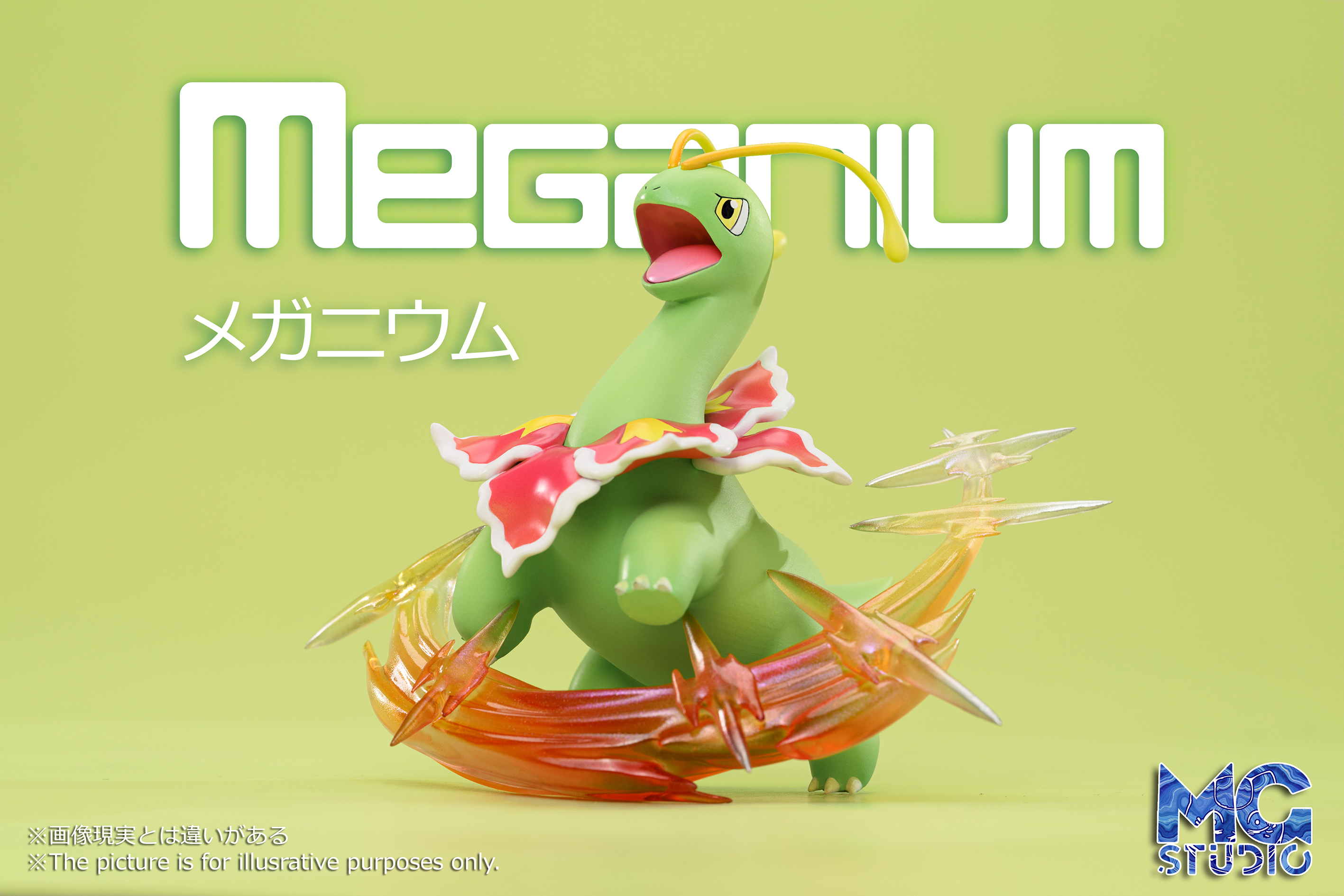 PRE-ORDER MG Studio - Pokemon World Zukan Evolutionary Combination Series Meganium Family 1/20 Scale Resin Statue(GK)