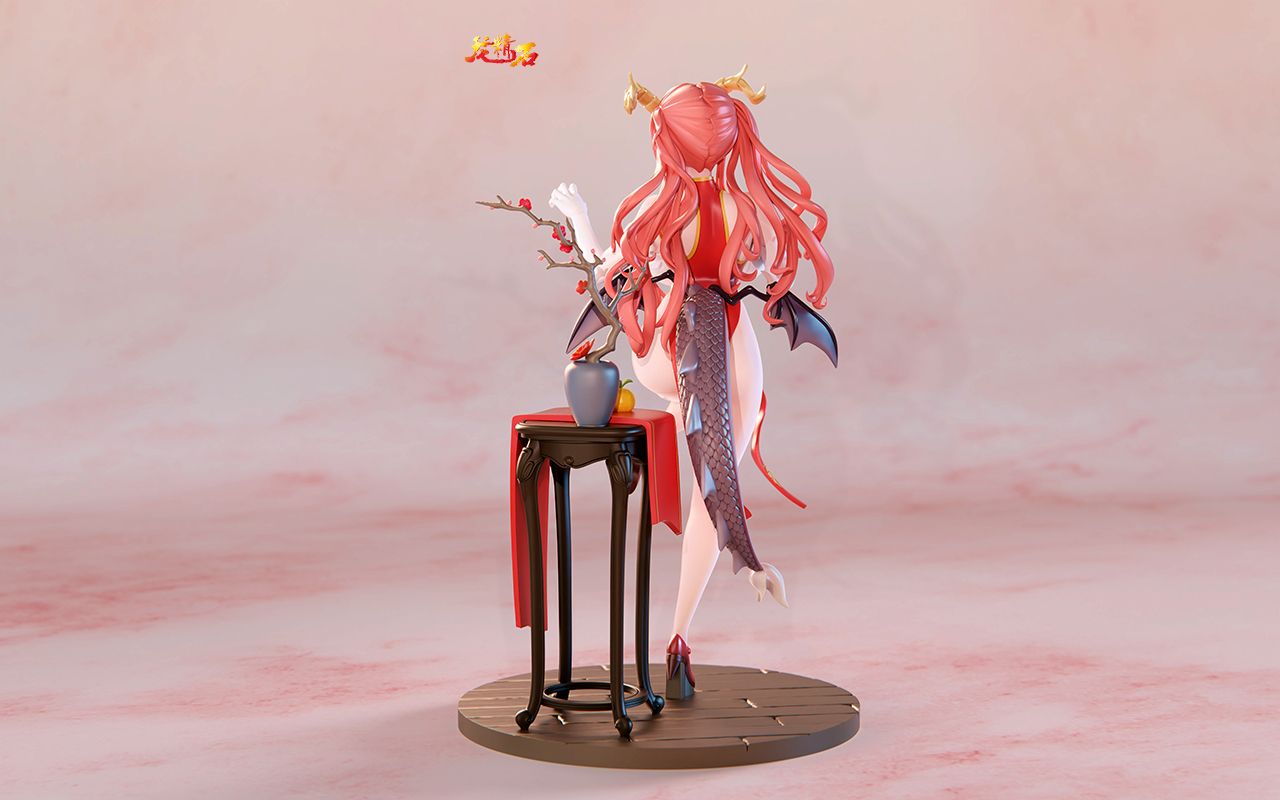 PRE-ORDER ljstoy Studio - Original Design - Chinese New Year Dragon Girl 1/7 Scale Statue (GK)(Adult 18+)