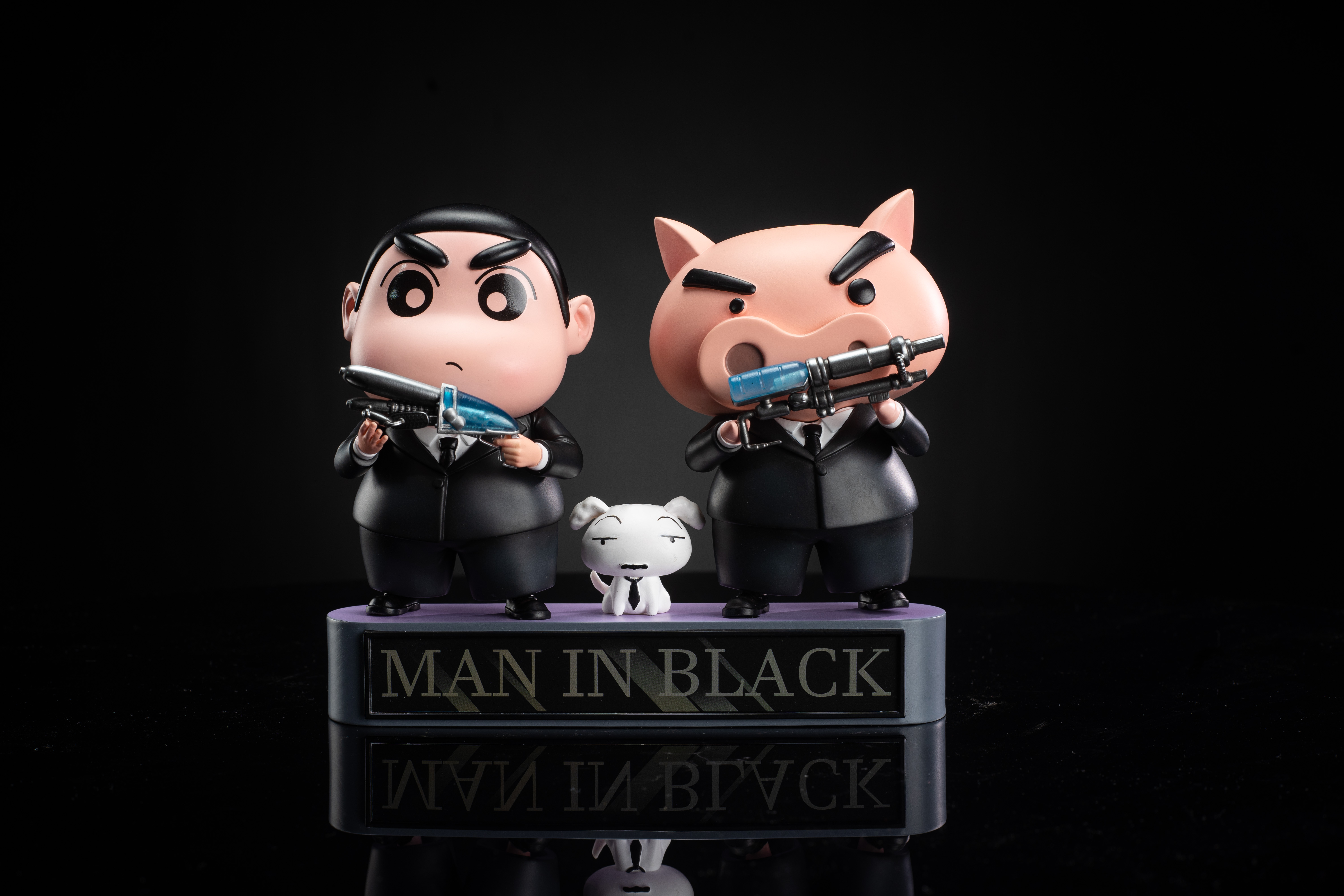 PRE-ORDER Chao She Studio - Crayon Shin-chan Crayon Shin-chan Men in black Statue(GK)