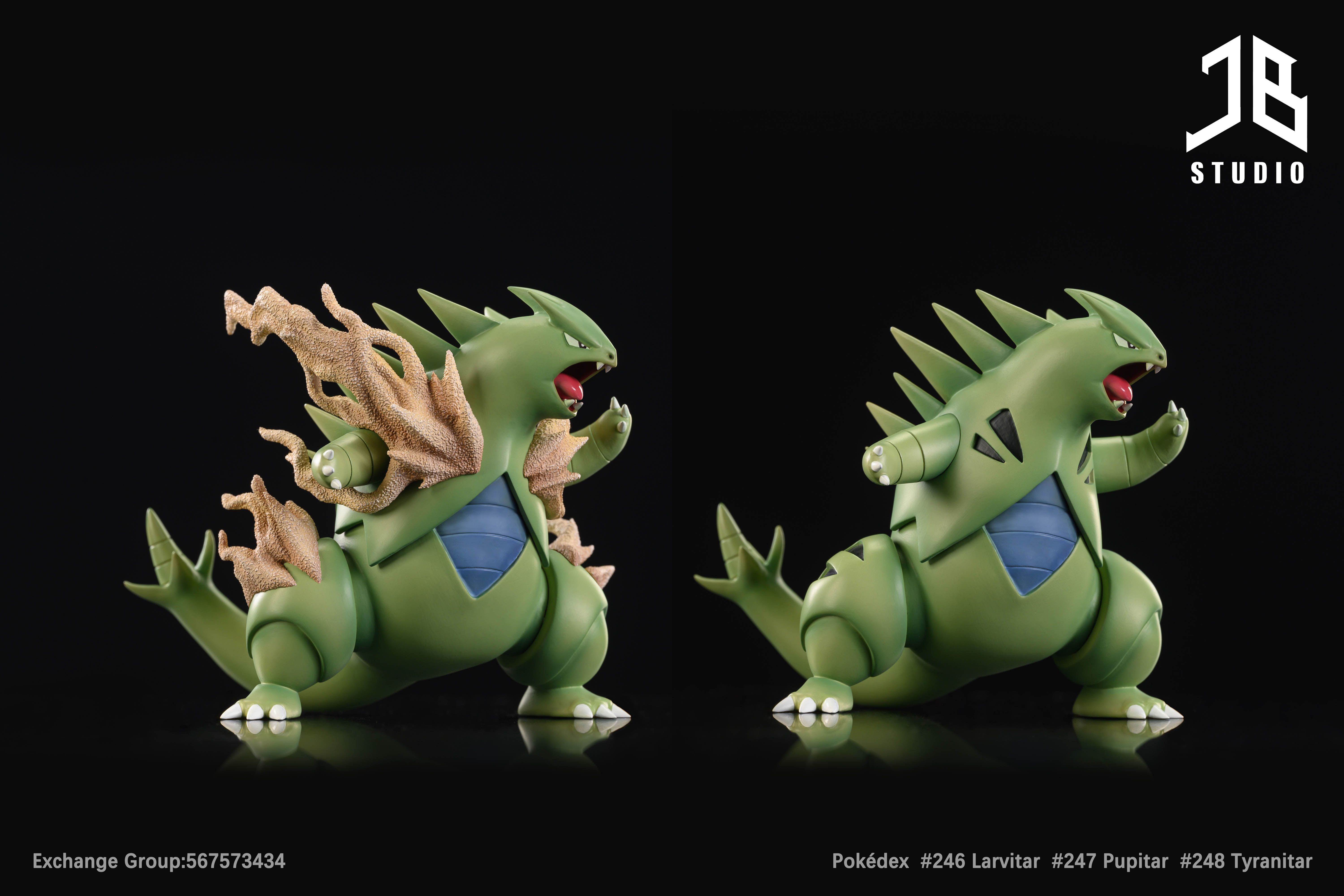 PRE-ORDER JB Studio - Pokemon -Larvitar & Pupitar & Tyranitar #246 #247 #248 Scale World 1/20 Statue(GK)
