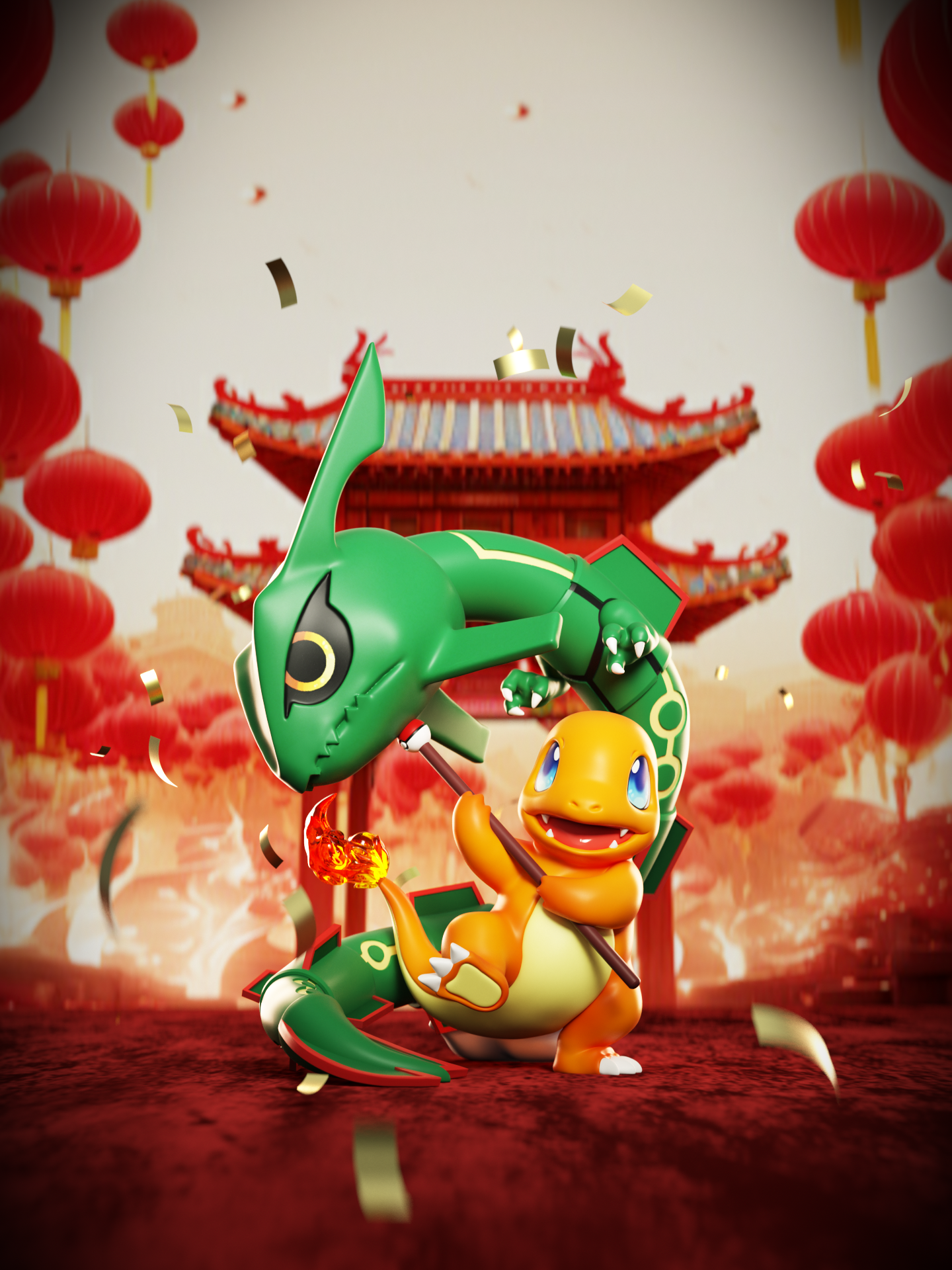 PRE-ORDER XiaoDuanJiang Studio - Pokemon - Dragon Dance Charmander Statue(GK)