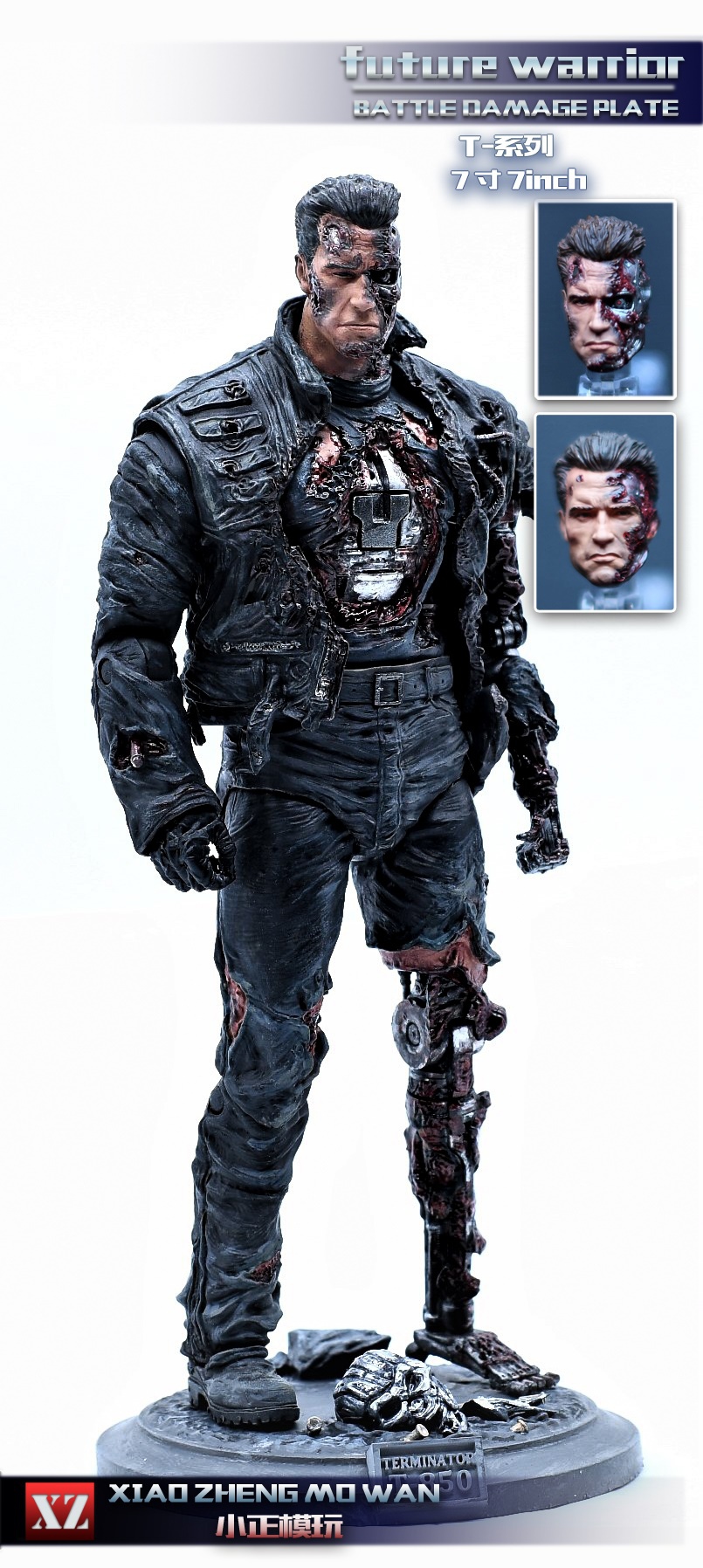 PRE-ORDER XIAOZHENG MOWAN War Damage T Series T03 The Terminator Arnold Schwarzenegger Action Figure