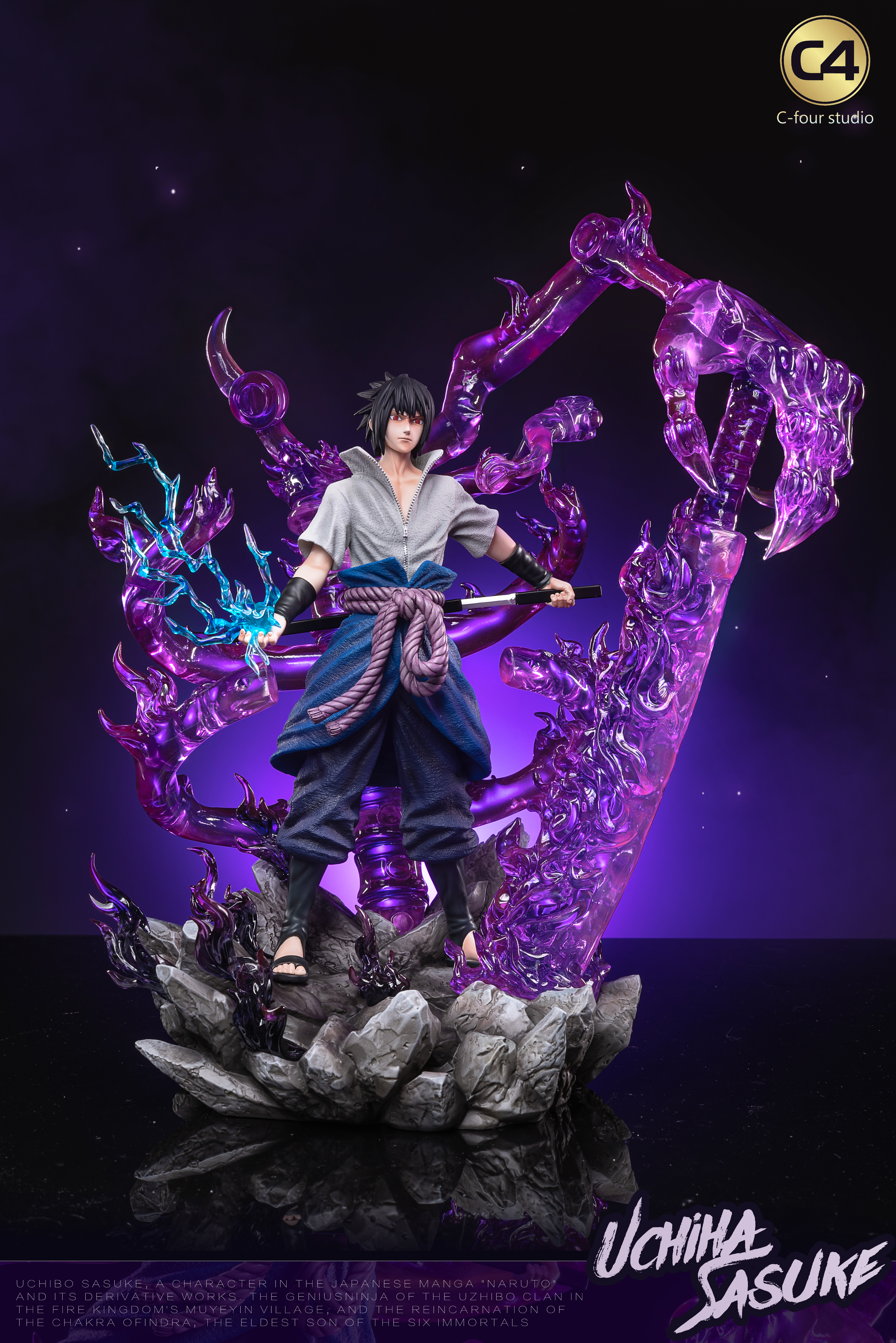 PRE-ORDER C4 Studio - Naruto The Laughing Four #2 The Laughing Sasuke 1/6 Statue(GK)