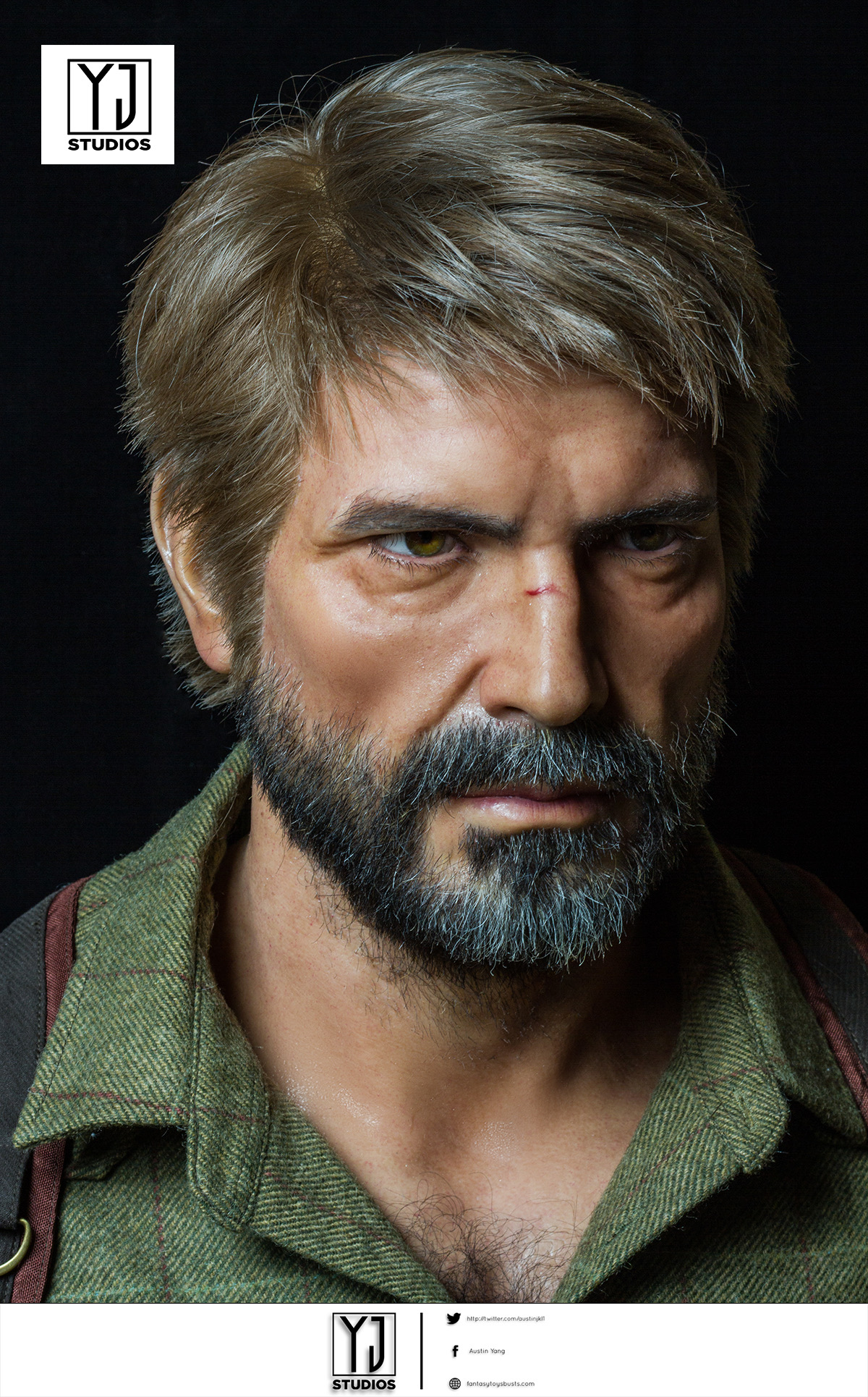 PRE-ORDER YJ Studio - The Last of Us Joel Miller 1/1 Bust Statue(GK)
