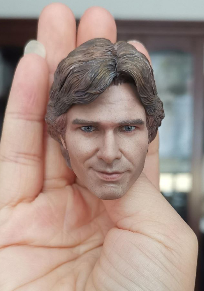 1/6 Scale Hans Solo Head Carving Man Soldier PVC Head Sculpt Fit 12'' Action Figure