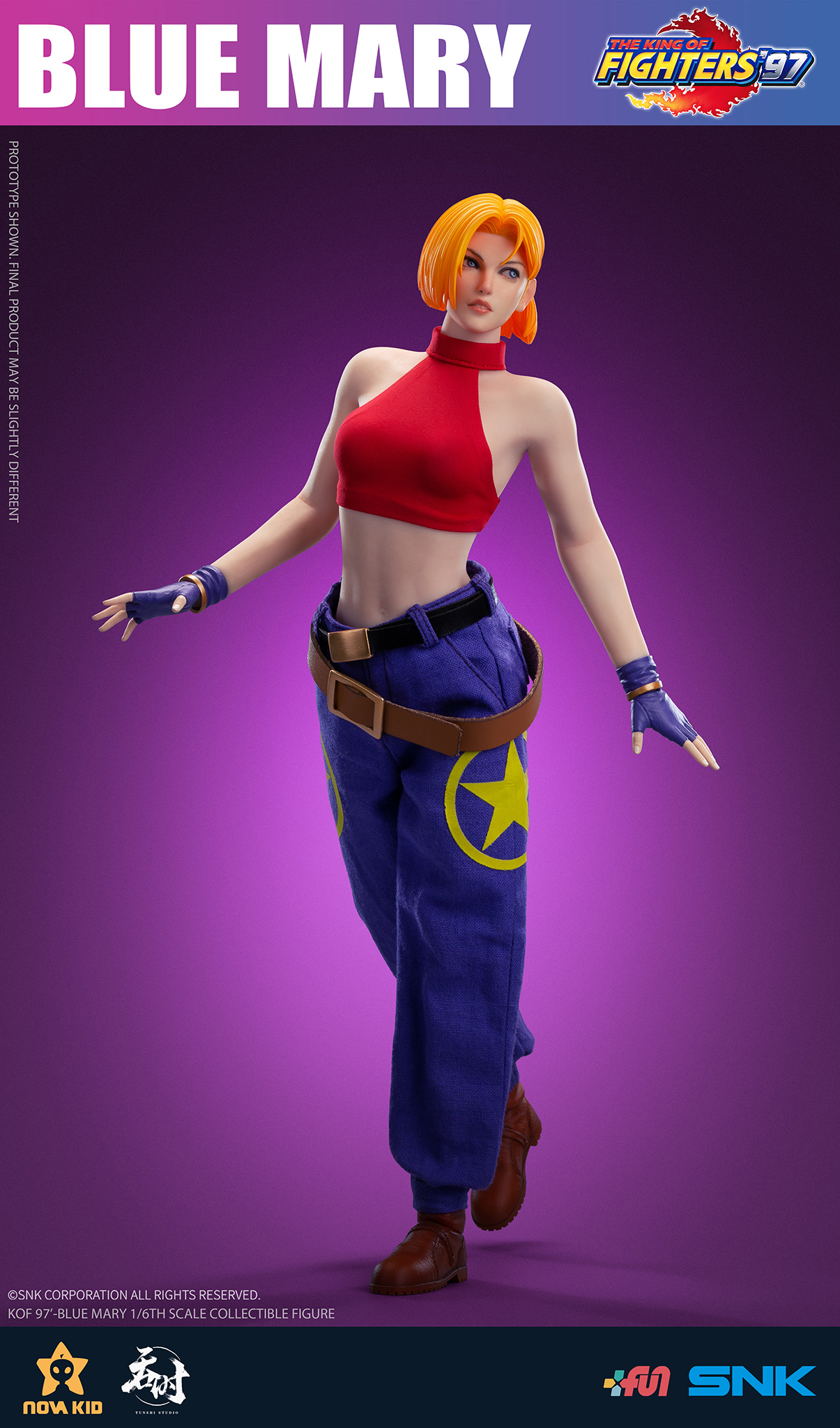 【IN STOCK】TUNSHI STUDIO - SNK - THE KING OF FIGHTERS '97 - BLUE MARY 1/6TH ACTION FIGURE