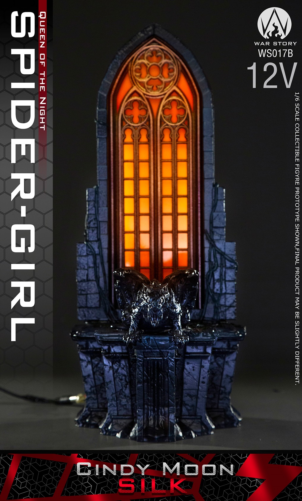 Pre-order War Story - 1/6 Queen Of The Night Spider-Girl European Church Platform With Led Effect # WS017B