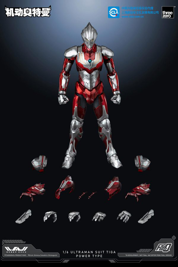 Pre-order Threezero FigZero 1/6 Ultraman Armor Tiga Power Type Action Figure