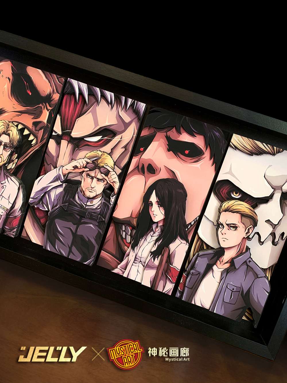 IN- STOCK Mystical Art Studio - Attack on Titan Decorative Painting of Nine Titans Scene