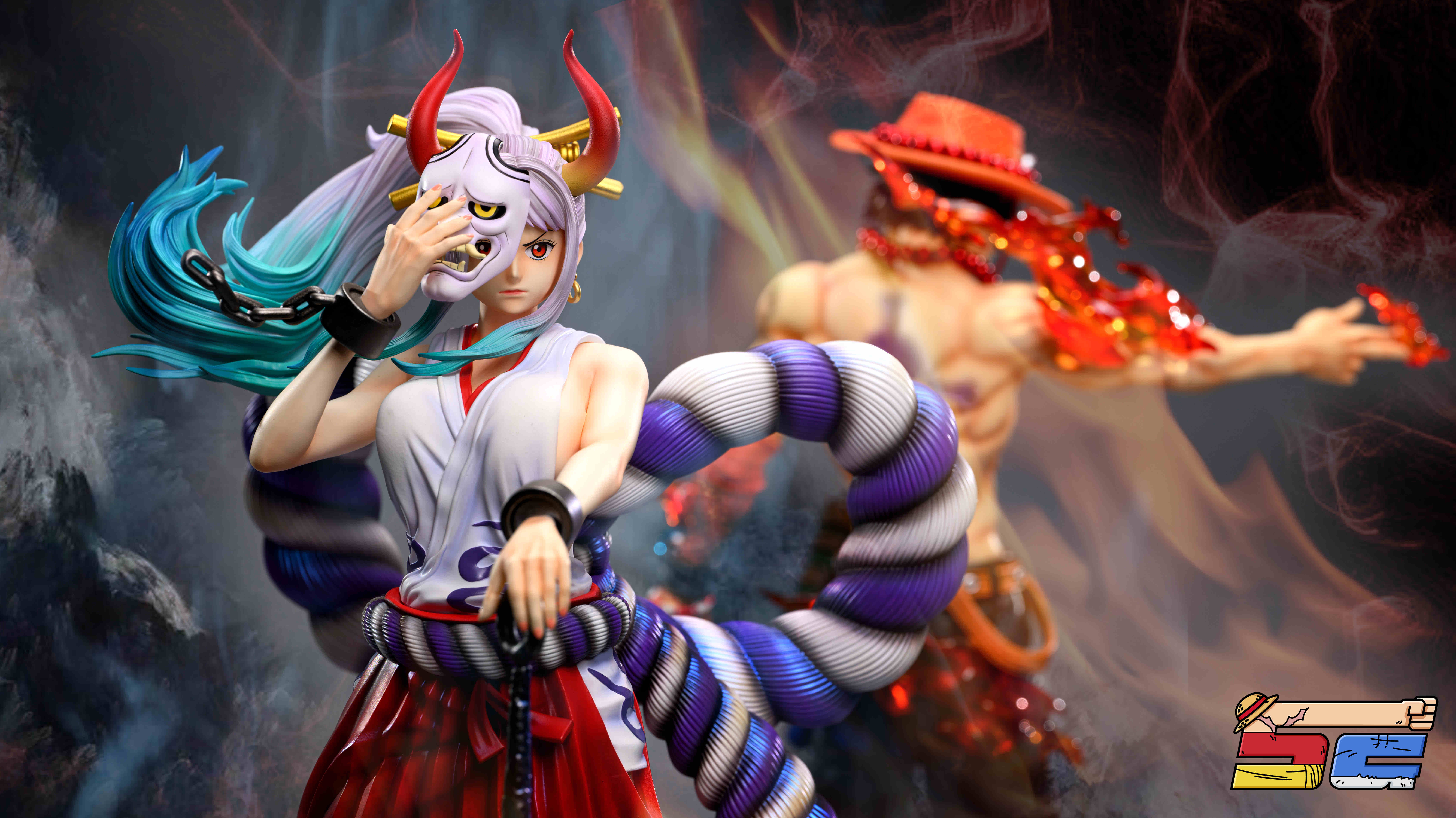 PRE-ORDER Sun God Studio - One Piece & NARUTO Ace & Yamato Statue(GK)