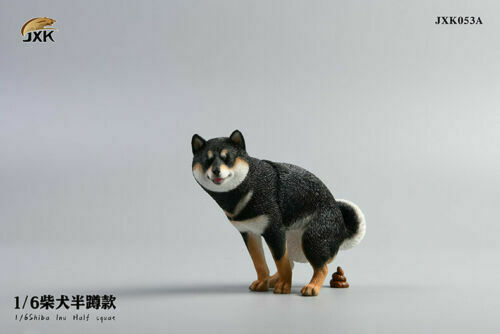 JXK 1/6 JXK053/54 Resin Dog Model Shiba Inu Animal Pet Statue Toy Collection In Stock