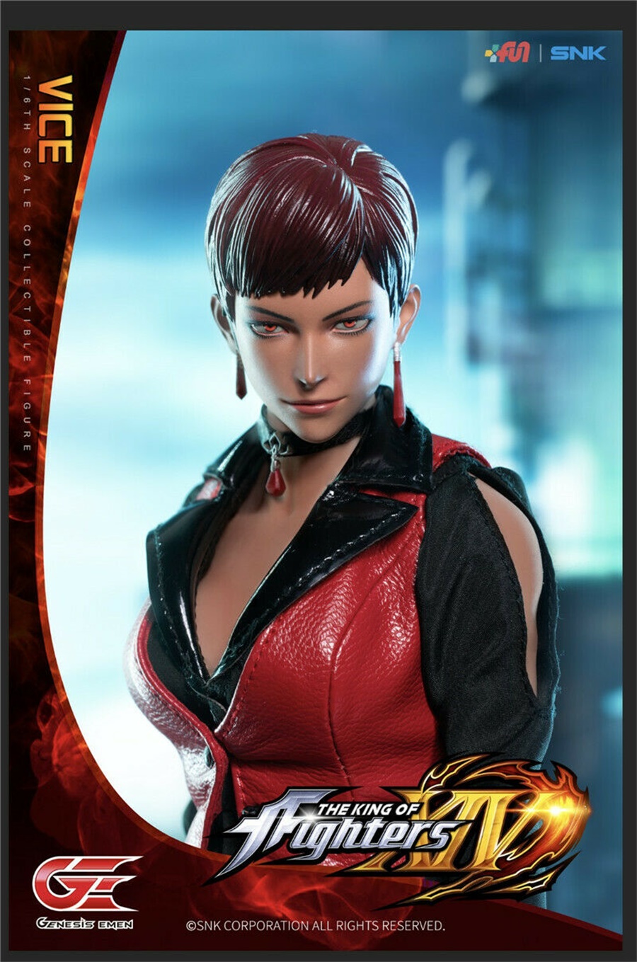In Stock 1/6 Genesis Emen Vice The Kings of Fighters XIV KOF-V01 Female Figure Toy Action Female Soldier Doll