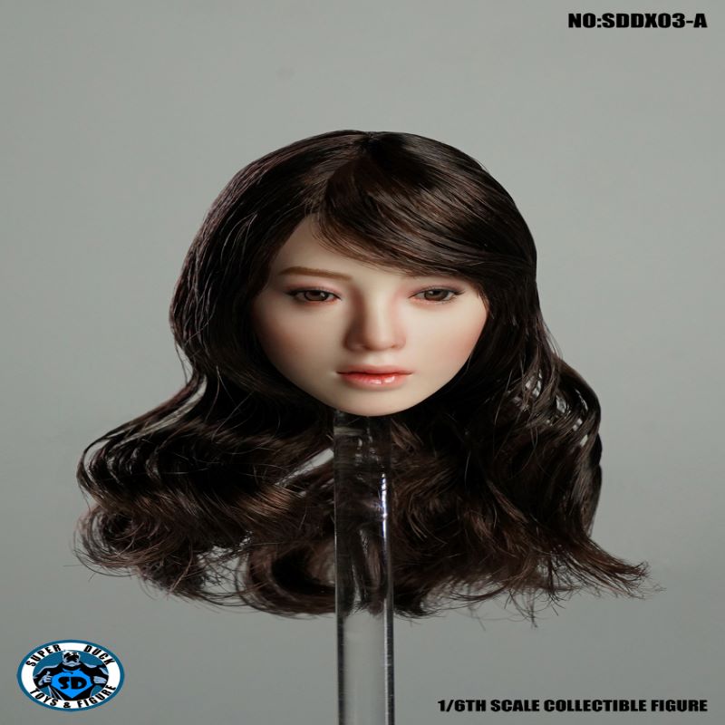SUPER DUCK SDDX03 1/6 Asian Eye Moving Female Soldier's Head Sculpture