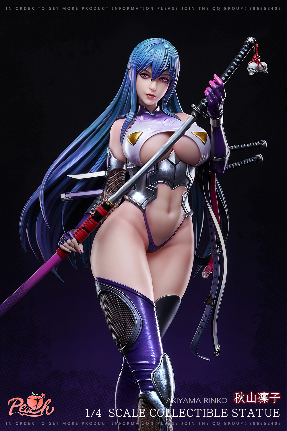 PRE-ORDER Peach Studio - Taimanin Rinko Akiyama 1/4 Statue(GK) (Adult 18+)