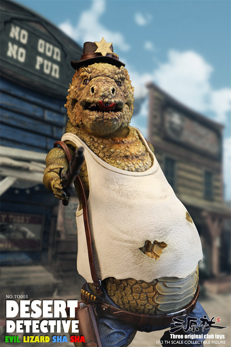 Pre-order Three Original Club Toys DESERT DETECTIVE EVIL LIZARD SHA SHA NO.TO001 1/12TH Scale Collectible FIgure