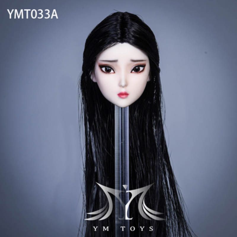 YMTOYS YMT033 1/6 Chinese Style Female Soldier's Head Sculpture Su Er Fit 12inch Plain Body