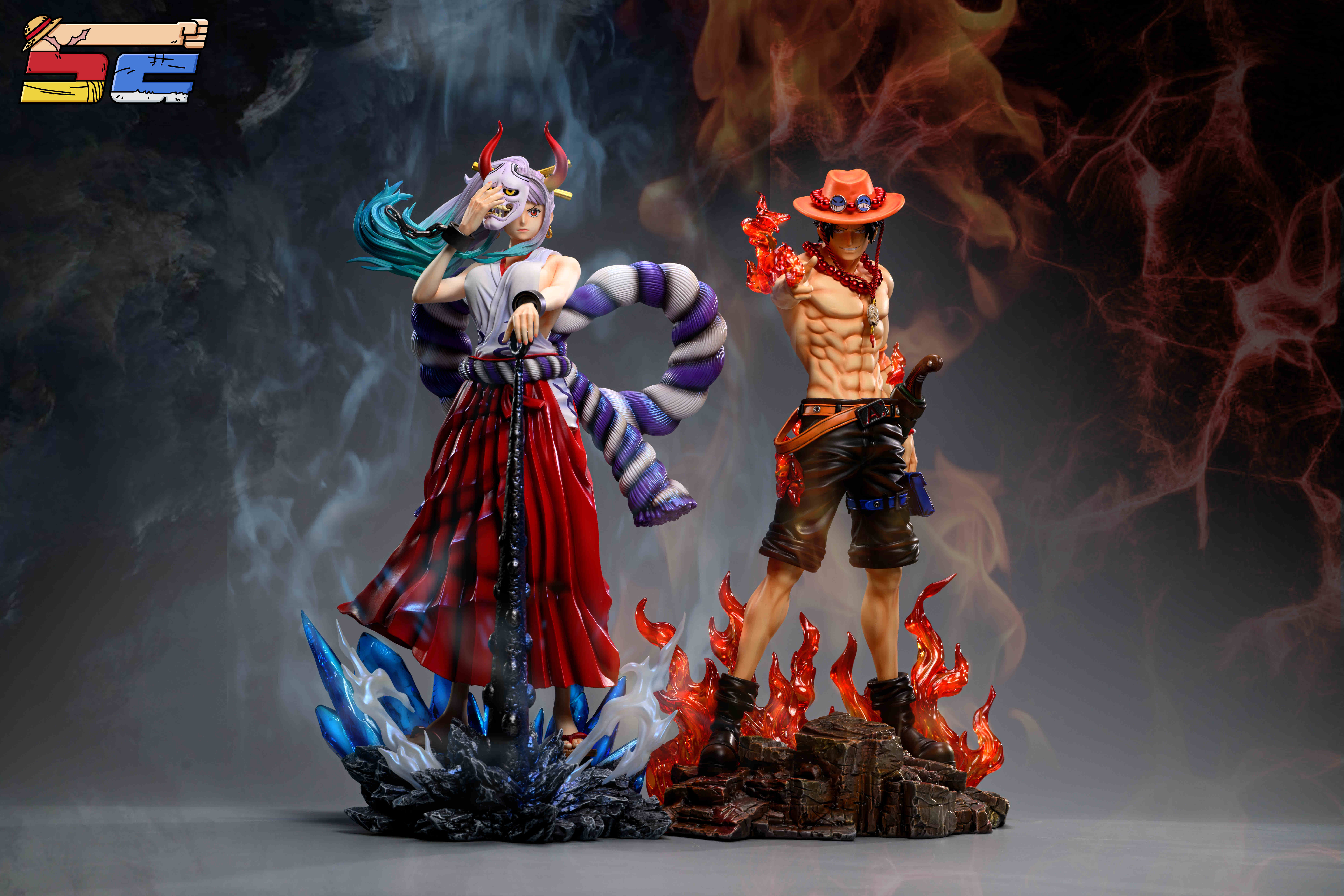 PRE-ORDER Sun God Studio - One Piece & NARUTO Ace & Yamato Statue(GK)