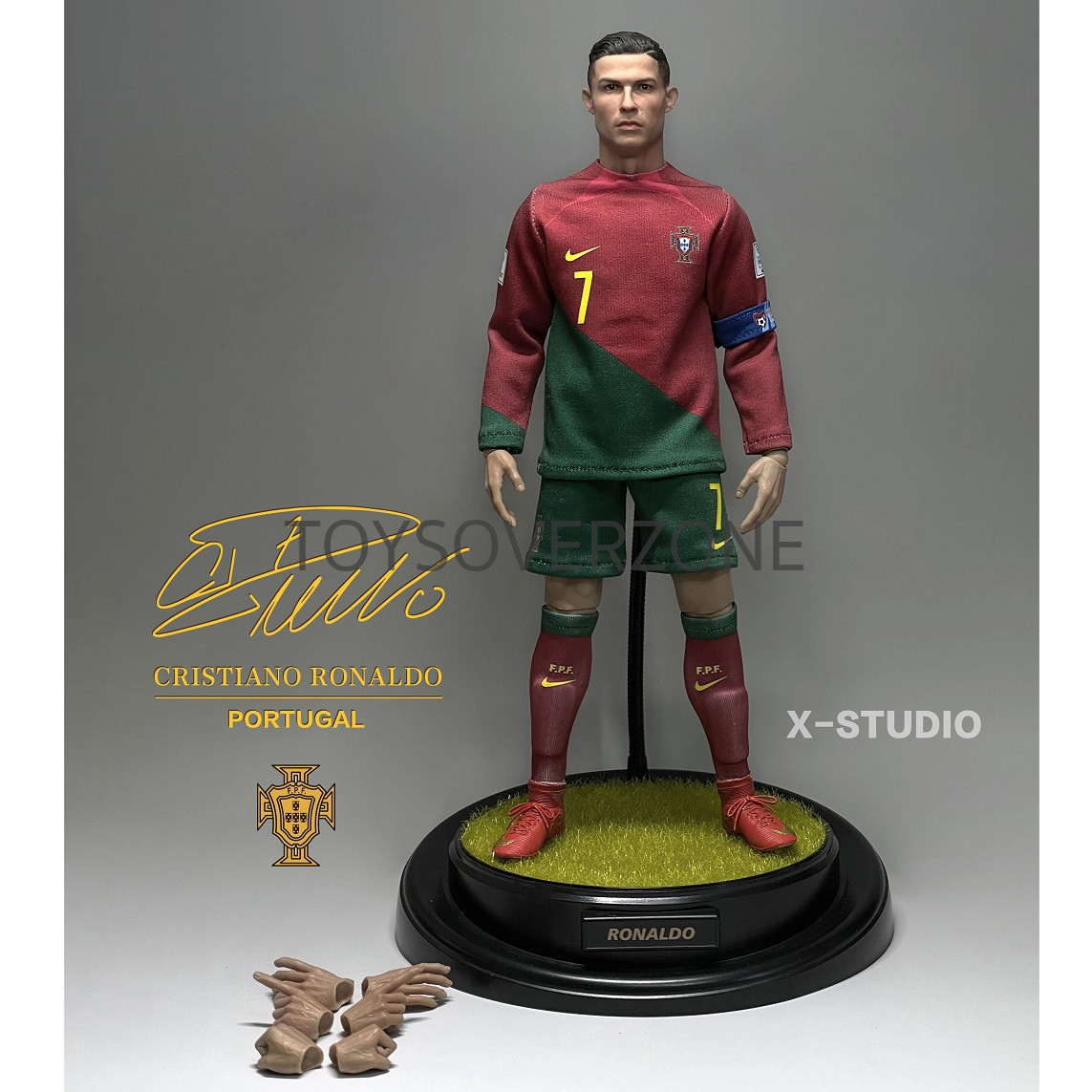 In-Stock X-Studio X Aix Paint Studio-FIFA WORLD CUP Qatar 2022 CR7 1/6 Action Figure Cristiano Ronaldo Portugal C