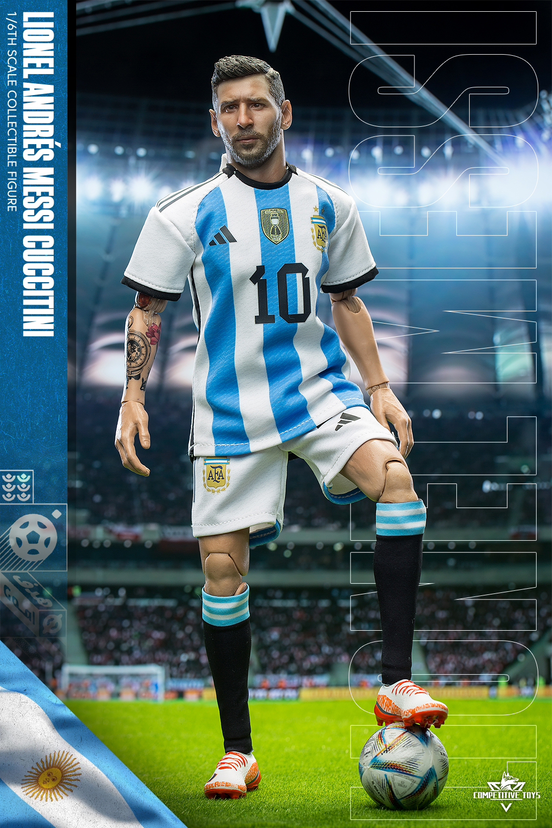 IN-STOCK Competitive Toys Com001 1/6 Action Figure 2022 World Cup Messi