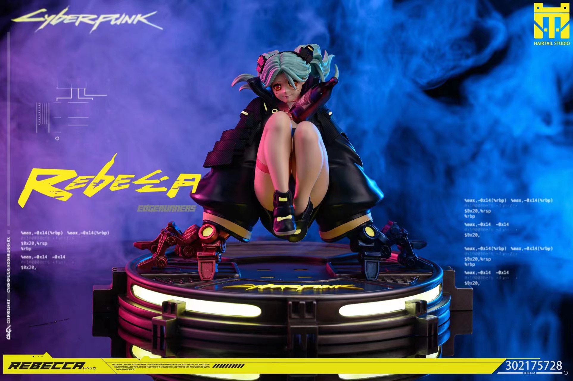 PRE-ORDER HairTail Studio Private Customized Series 001 Cyberpunk Fringe Walker - Rebecca 1/6 Scale Statue(GK) (Adult 18+)
