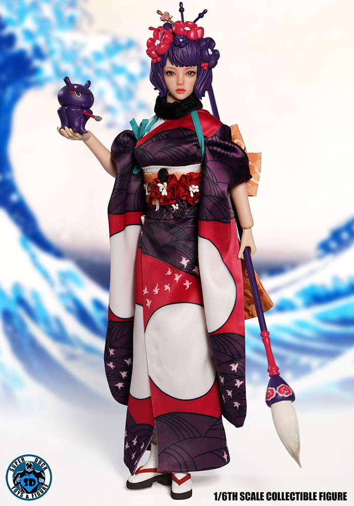 IN-STOCK 1/6 Scale Hokusai Head Sculpt & Outfit Set by Super Duck Toys set060