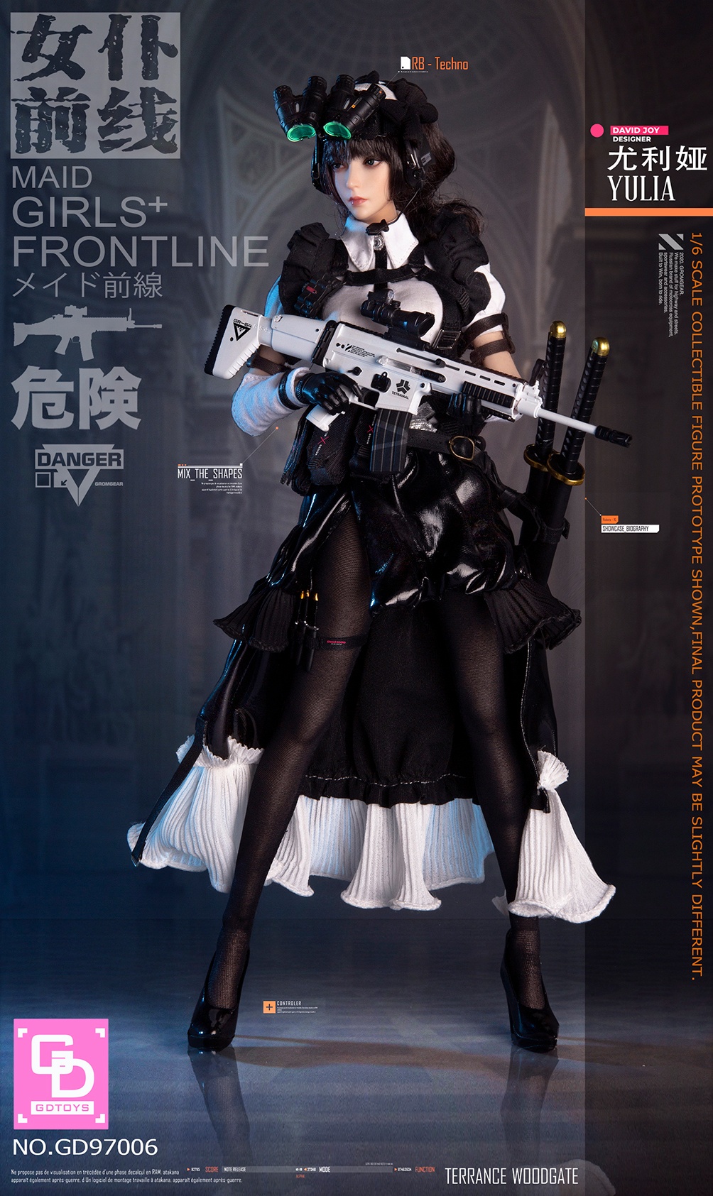 PRE-ORDER GDToys Maid Girls Frontline - Yulia 1/6 Scale GD97006 Action Figure