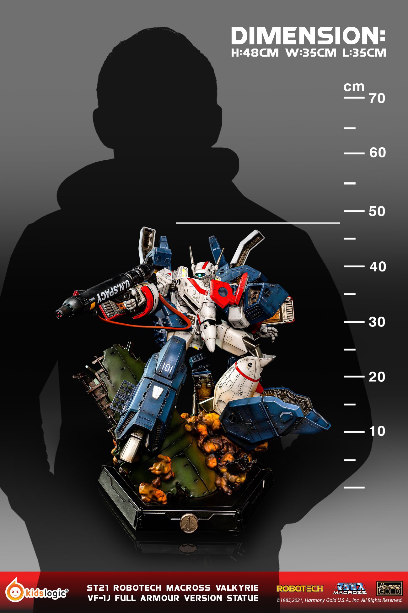 PRE-ORDER Kidslogic ST21 Robotech Macross Valkyrie Full Armour (VF1J) Version Statue(GK)