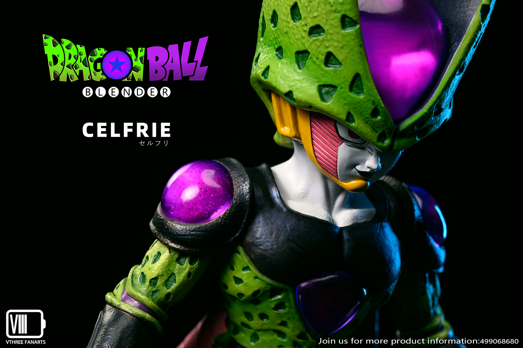 PRE-ORDER V3 Fanart Studio Dragonball Celfrie Cell mix Frieza Statue(GK)