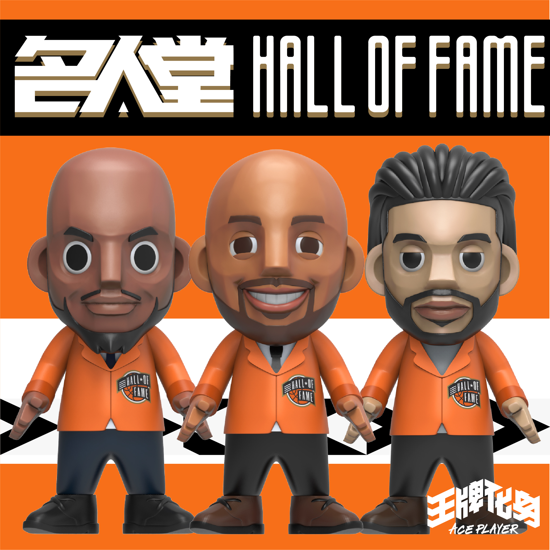 Limited Ace Player Kobe Bryant Duncan Garnett Hall Of Fame Blind Box 3.5 Figure