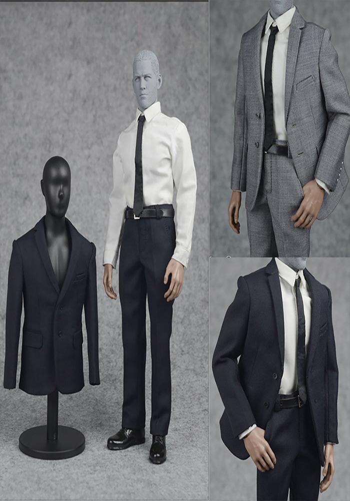 TOYSCITY 68030 1/6 Scale 3 Colors Soldier Mens Formal Suits Set & Shoes Fit 12: Male Action Figure Accessory In Stock