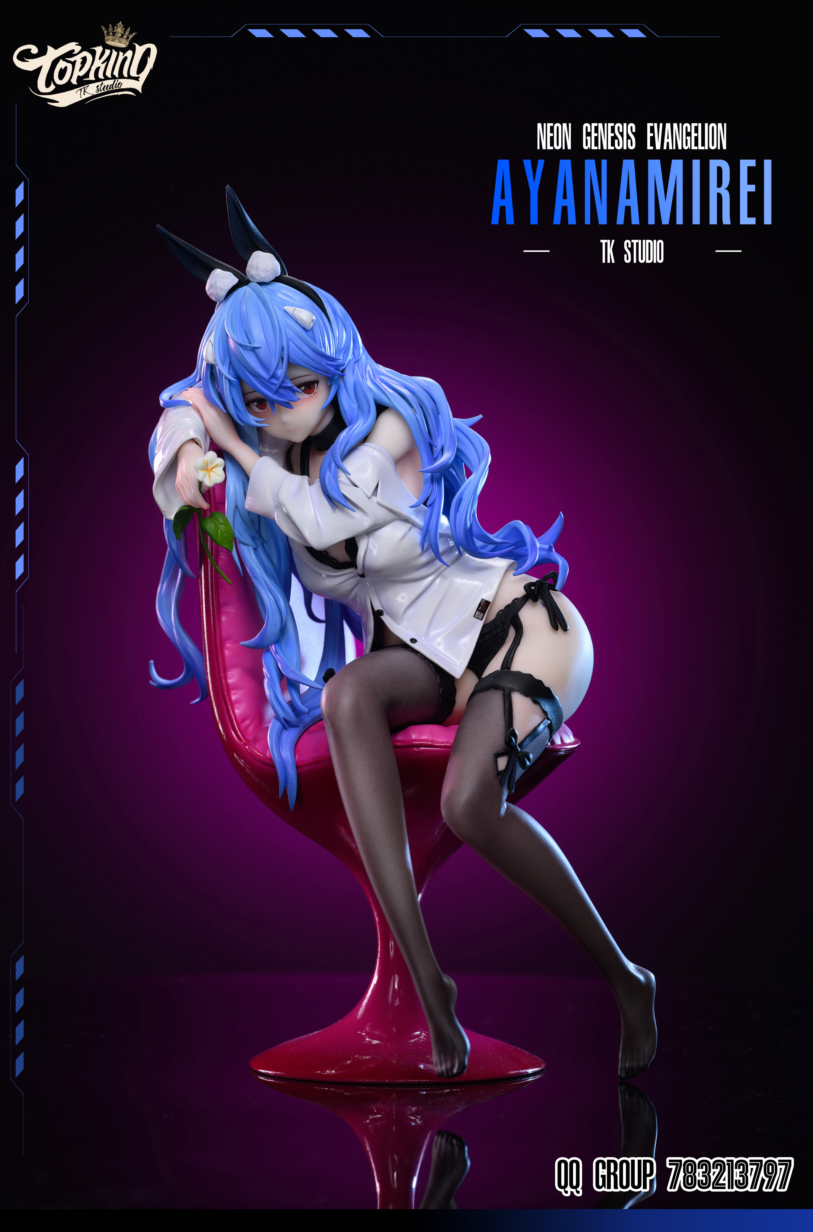 PRE-ORDER TOP KING Studio - Neon Genesis Evangelion Rei Ayanami 1/6 Statue(GK) (Adult 18+)