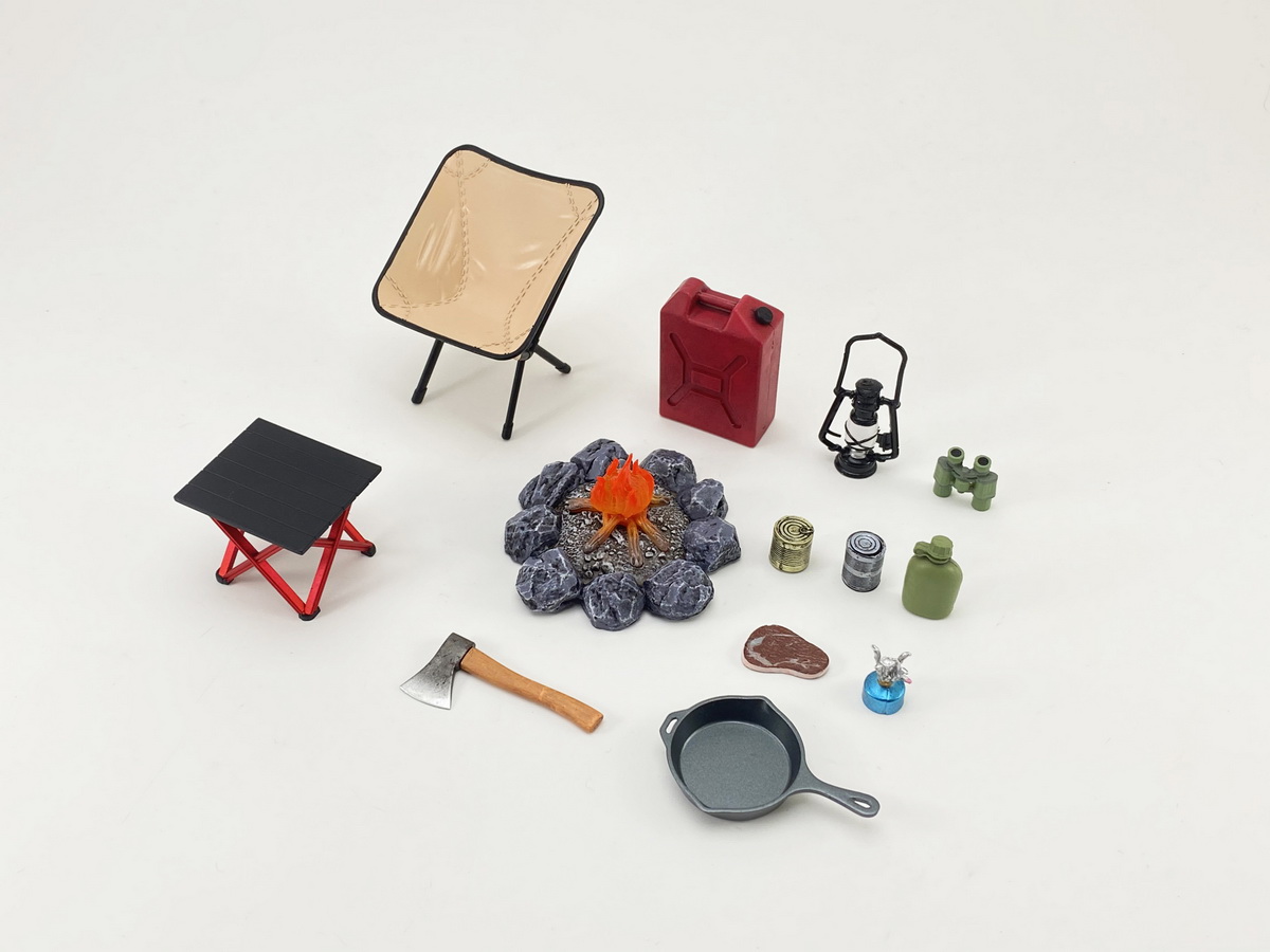 PEPATAMA 1/12 Tent Set M-008 Camping Equipment Set DH-E002 Scene Accessories without Figure Modle for Fans Collection
