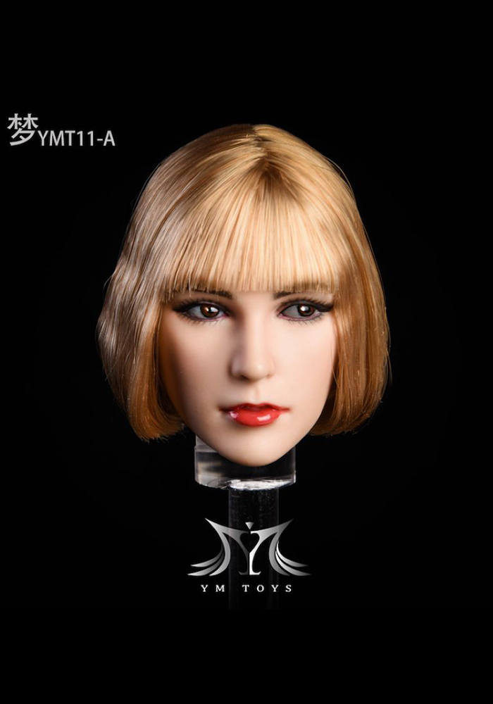 YMTOYS YMT011 1/6 MENG Beautiful Lady Head Sculpt with Rooted Hair for 12inch Collectible Tbleague Action Figure DIY