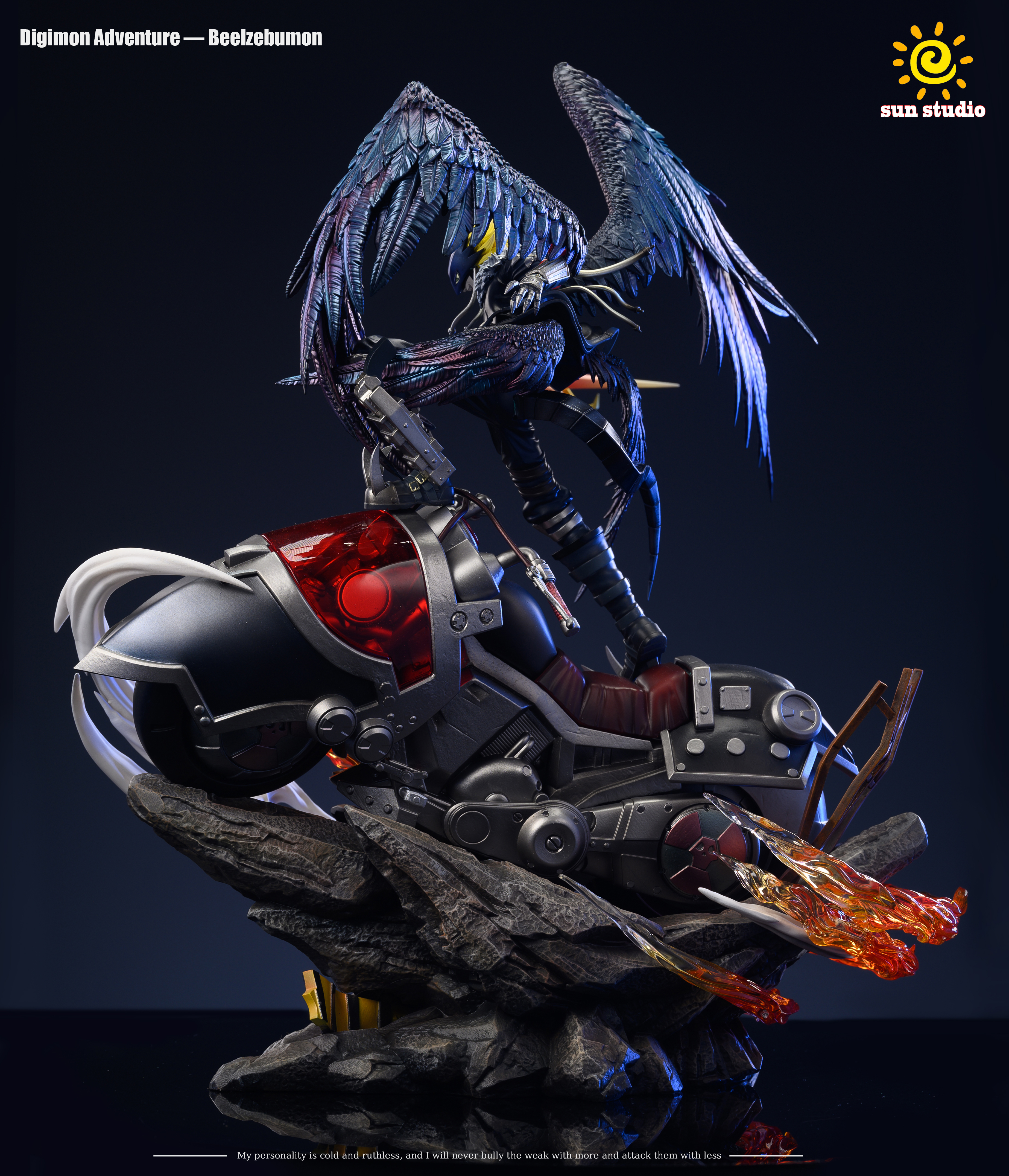 PRE-ORDER Sun Studio - Digimon Beelzebumon Burst Form + Motorcycle MH Statue(GK)