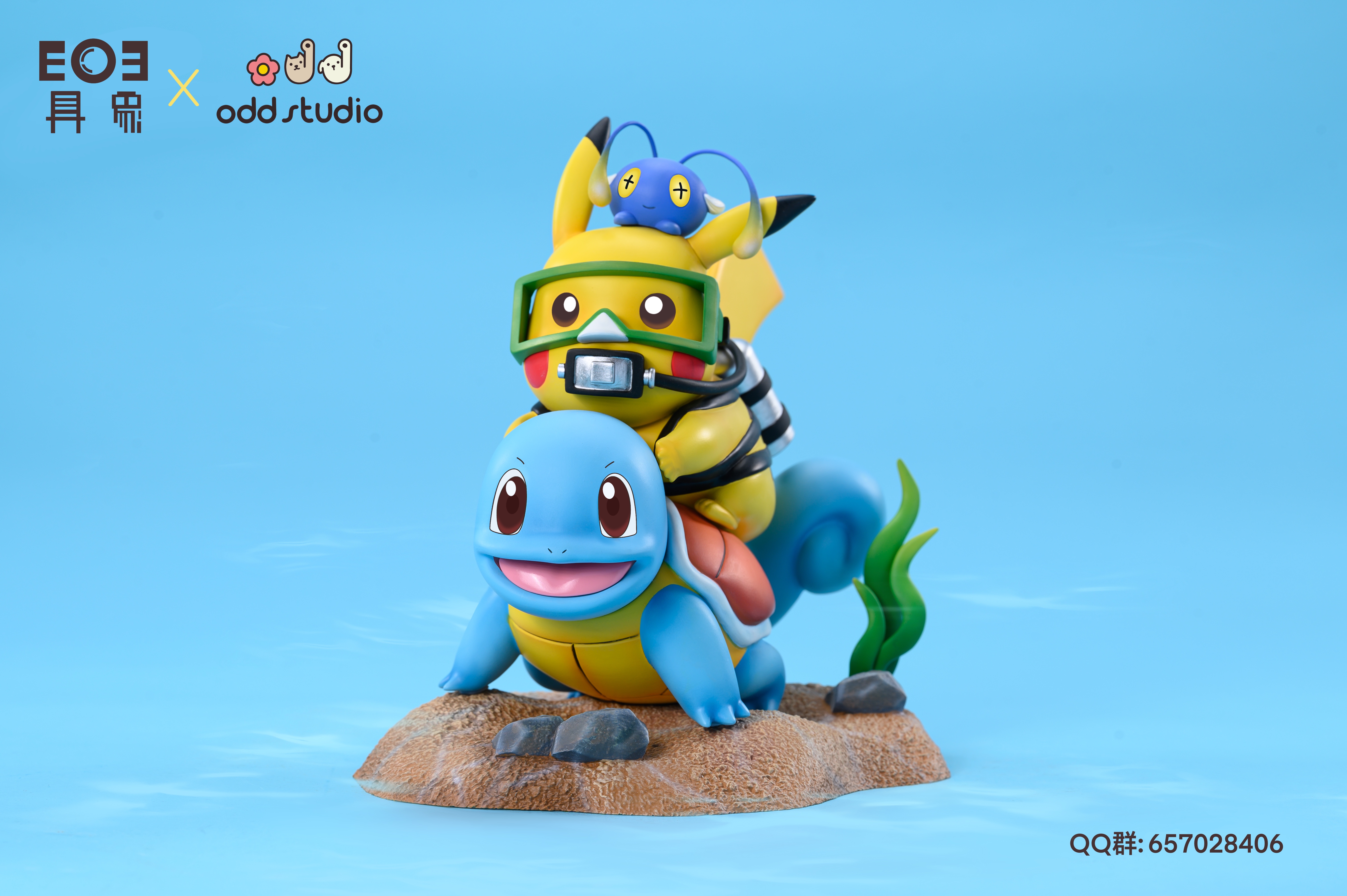 PRE-ORDER EOE X ADD Studio Pokemon Deep-sea group Pikachu & Squirtle & Chinchou Statue(GK)