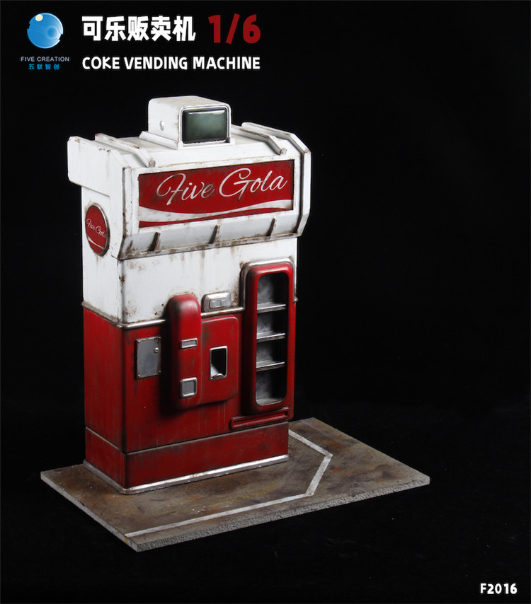 FIVETOYS F2016 1/6 Scale Coke Vending Machine Scene Platform Accessories Fit 12 Solider Action Figure Doll