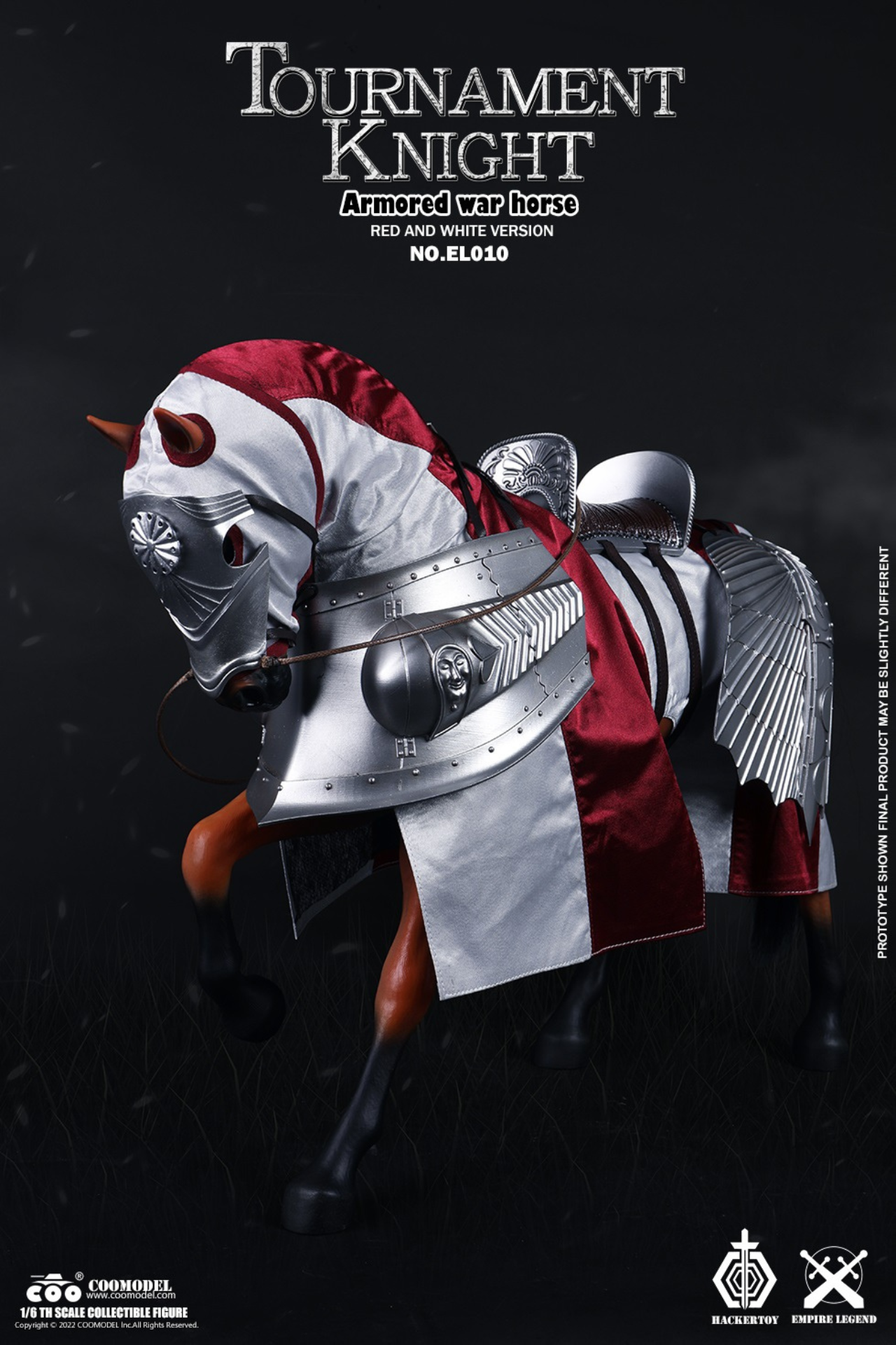 IN-STOCK COOMODEL 1/6 Superalloy - Empire Legend - Armored War Horse Red & White Version (EL010)