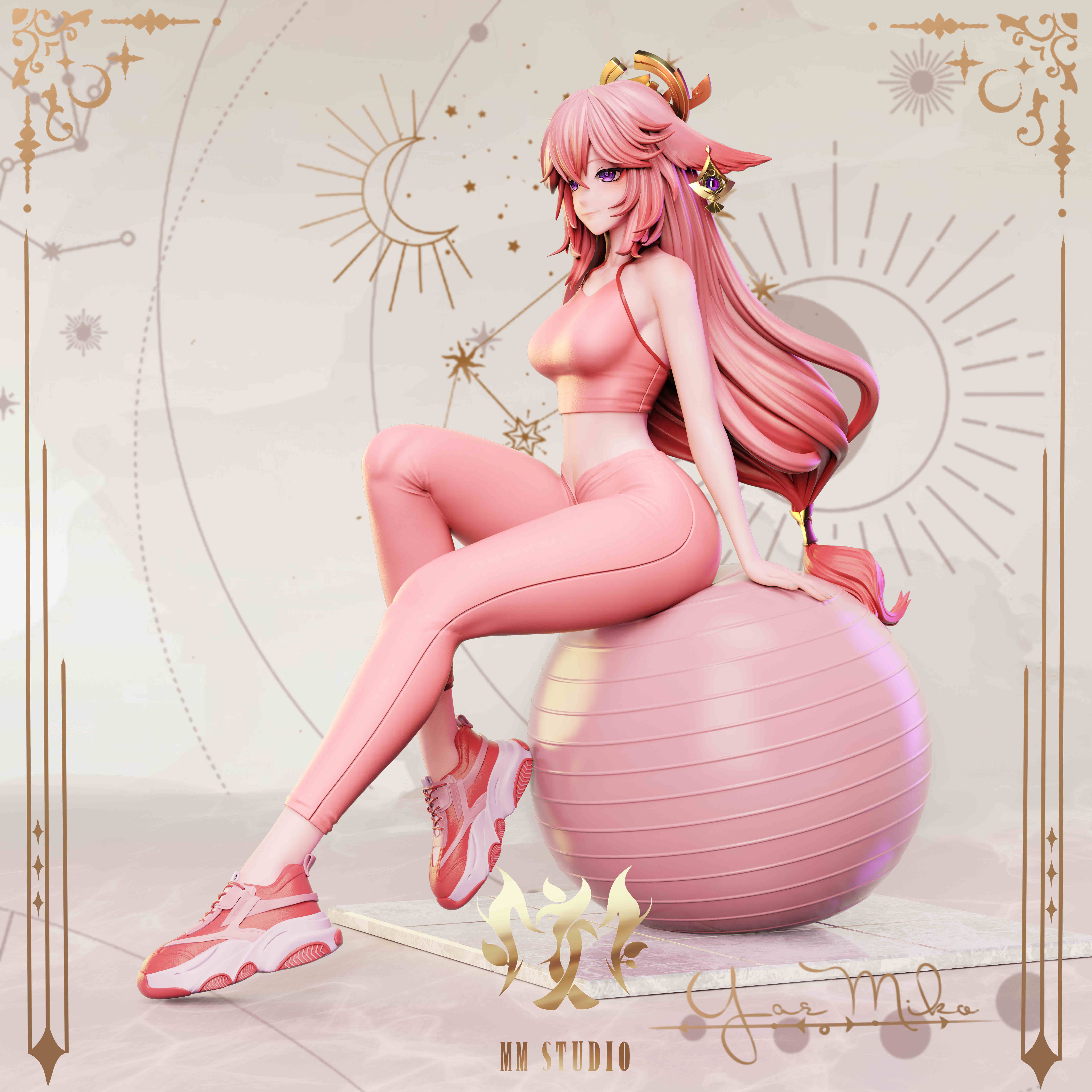 PRE-ORDER Milk Milk Studio - Genshin Impact Yoga Yae Miko 1/7 Statue(GK) (Adult 18+)
