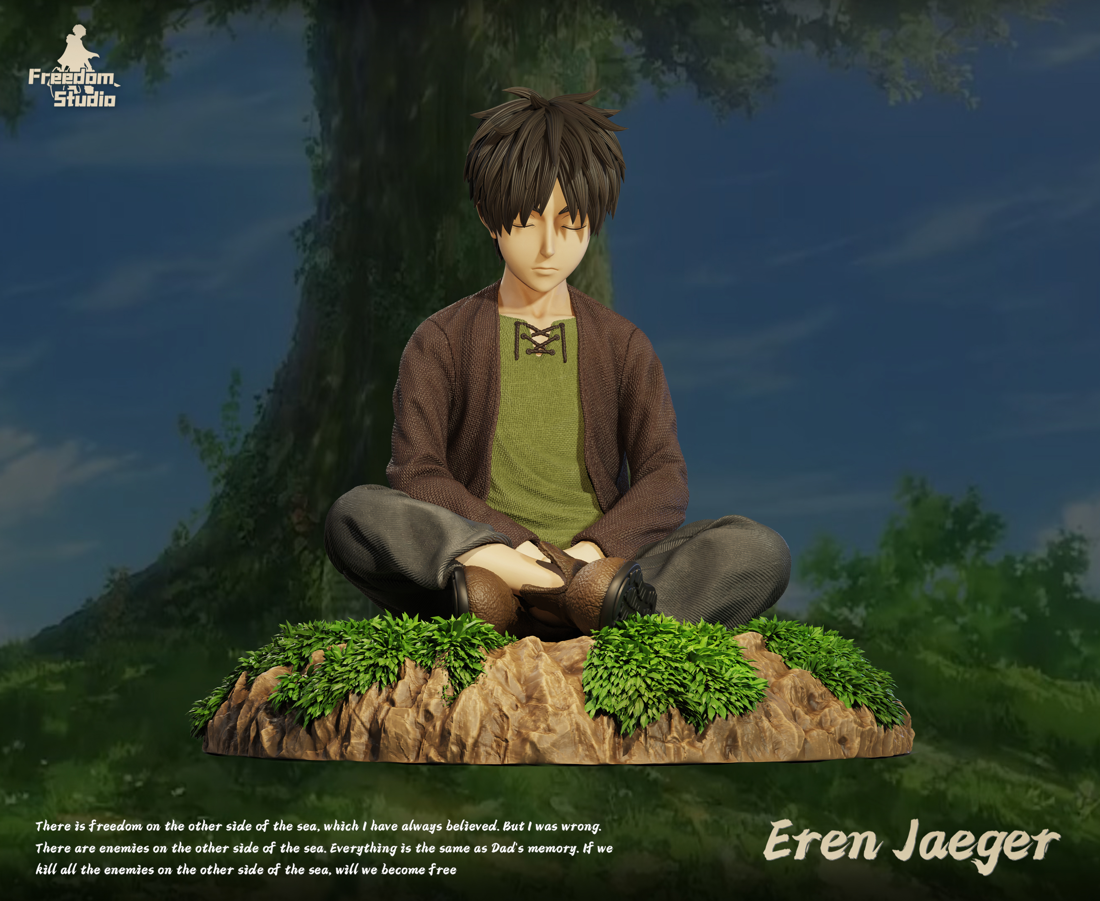 PRE-ORDER Freedom studio - Attack on Titan - Sleeping Eren Statue(GK)