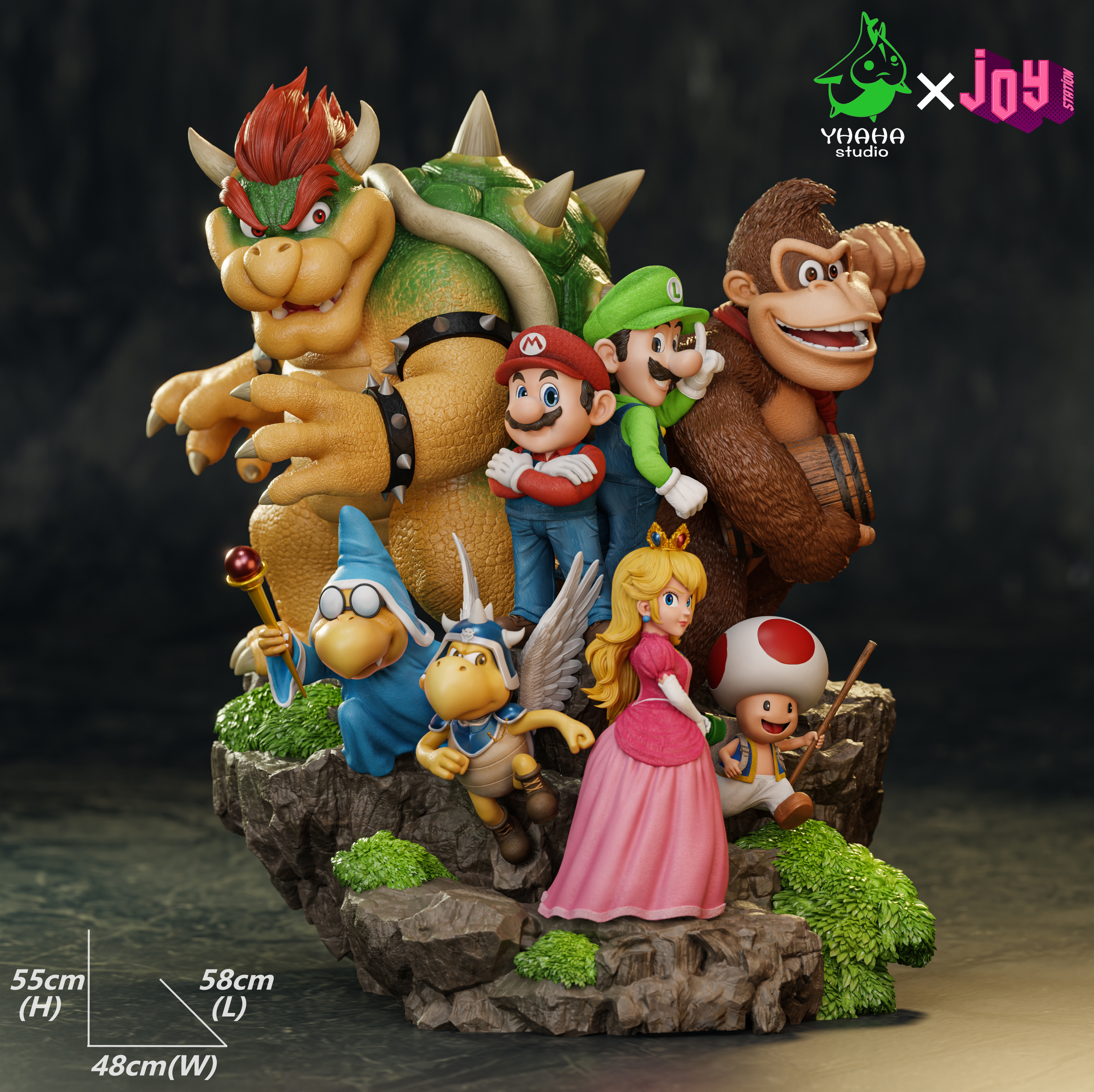 PRE-ORDER Joy Sistion & Yhaha Studio Super Mario Bro Whole Mario Family Statue(GK)