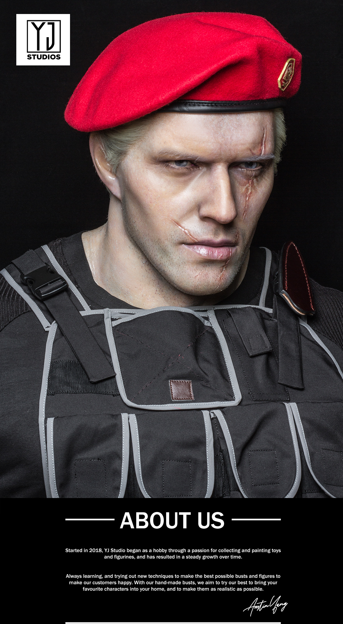 PRE-ORDER YJ Studio - Resident Evil 4 Remake Krauser 1/ 1 BUST Bust Statue(GK)