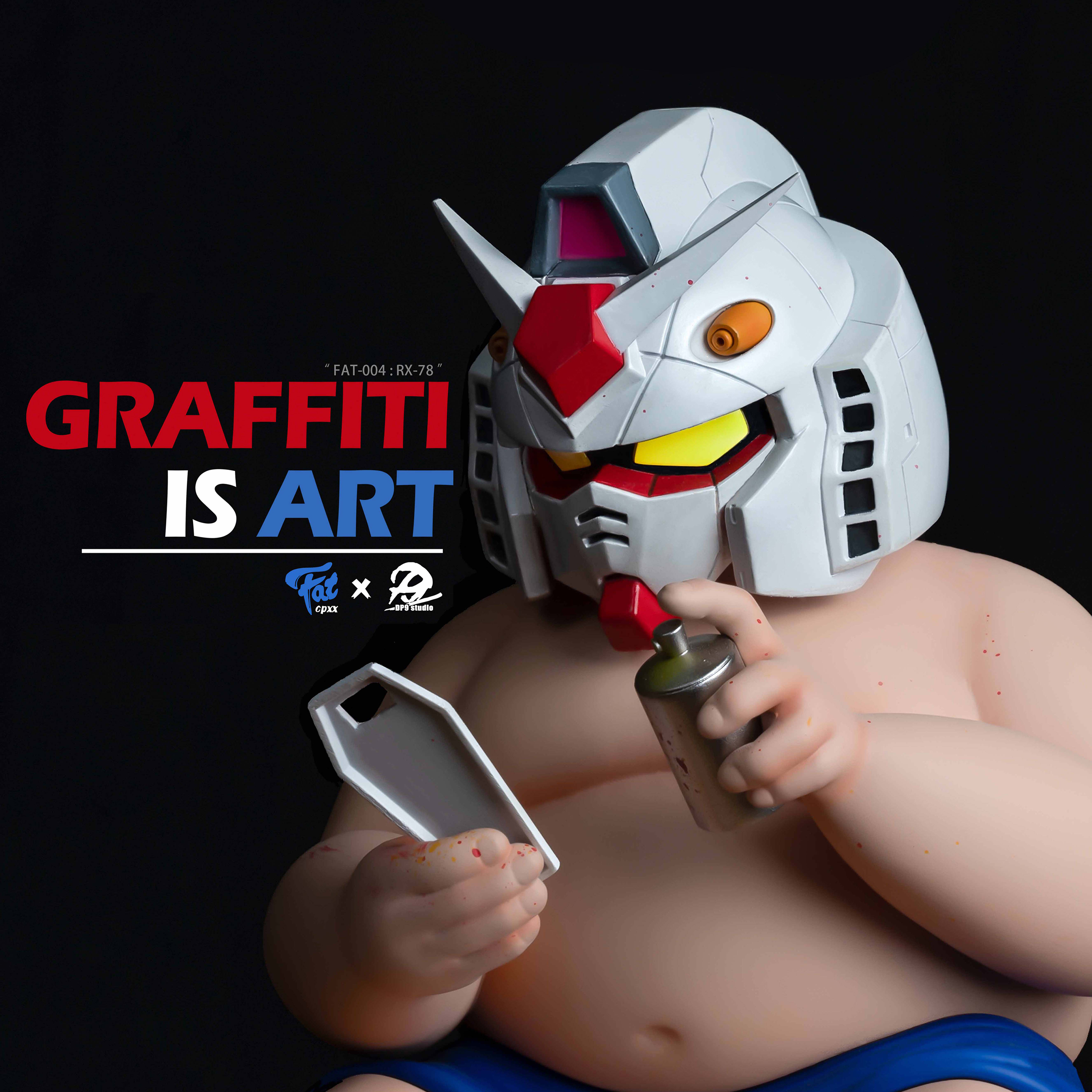 PRE-ORDER Cpxx studio x DP9 STUDIO - Graffiti is art Fatty Series 016 - Fatty Gundam RX-78 Res Statue(GK)