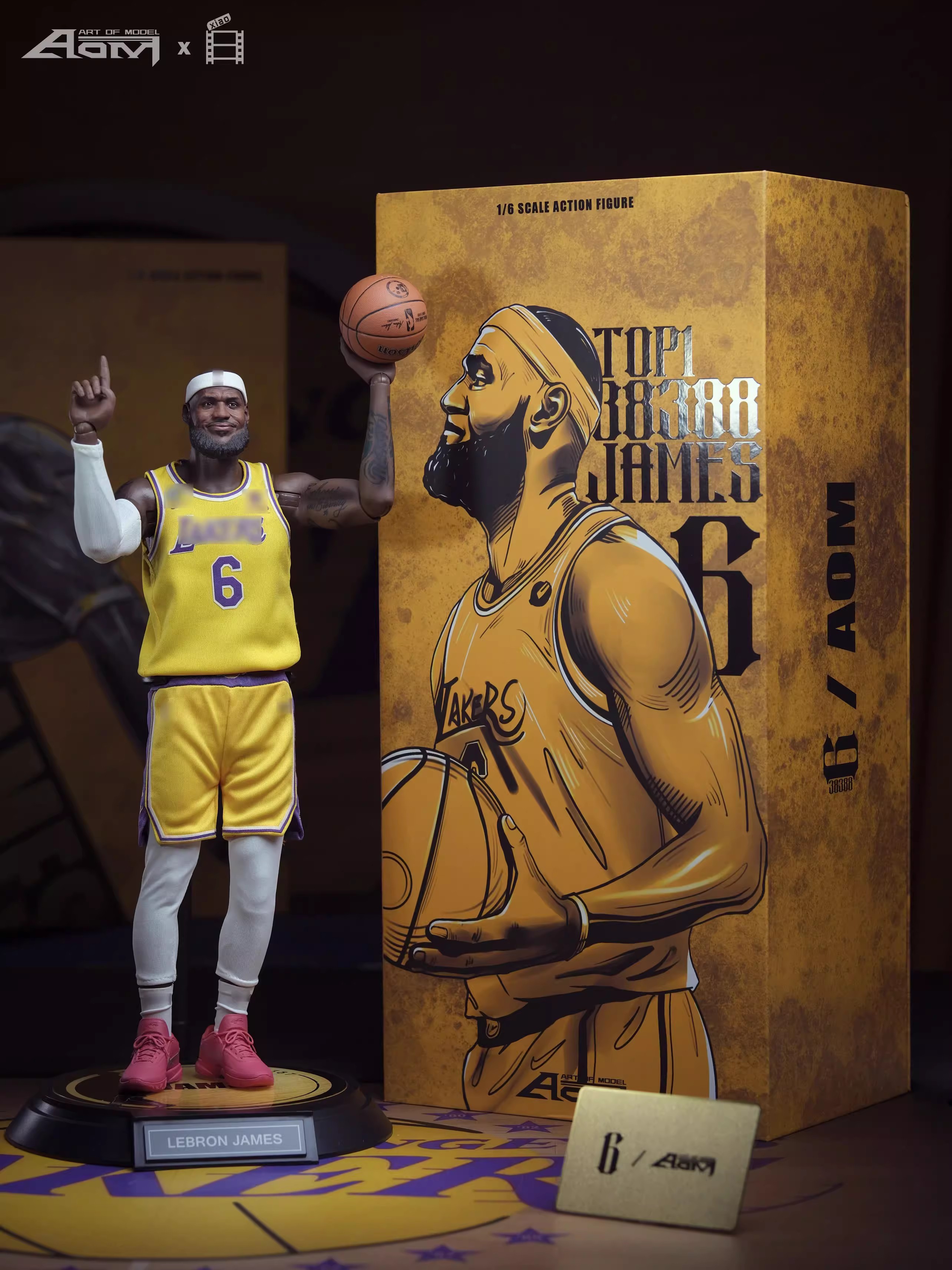 PRE-ORDER AOM TOYS Studio - NBA LBJ Skyhook JBR Historical Scoring King Single Set Double Set 1/6 Action Figure