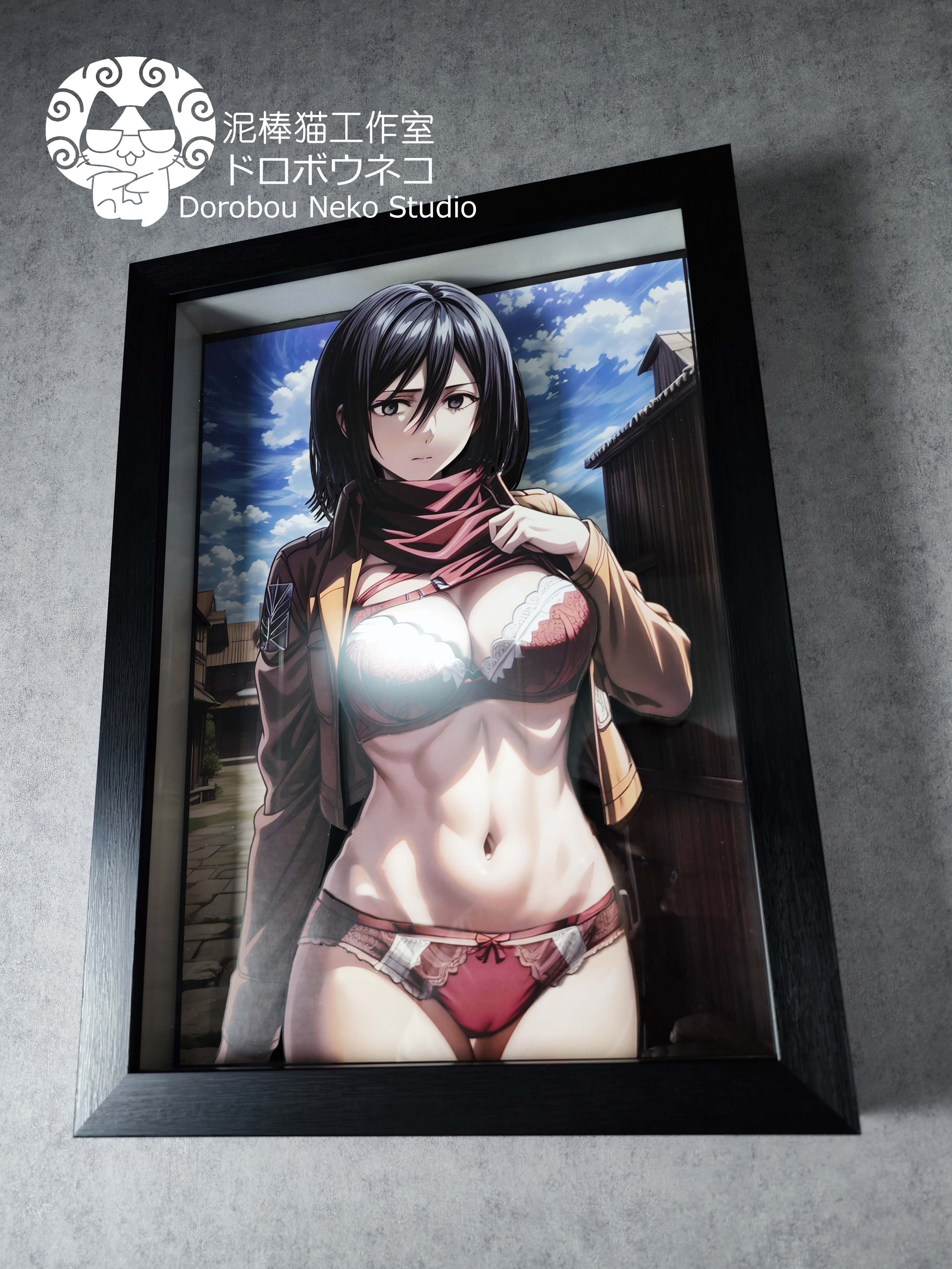 IN-STOCK Dorobou Neko Studio - Attack on Titan DSMG-048 Decorative Painting of Mikasa·Ackerman Scene (Adult 18+)
