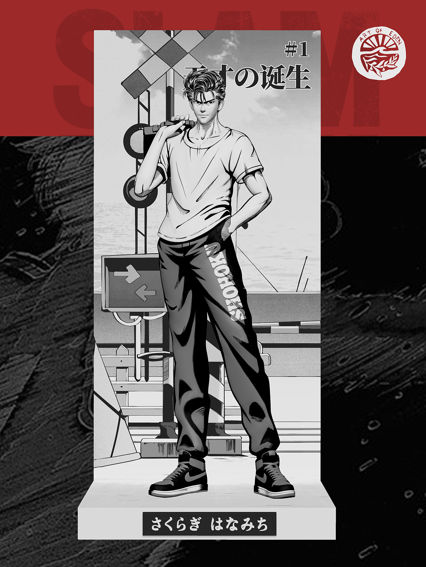 PRE-ORDER Art of Eden Studio SLAM DUNK Comic Coating Ver. Hanamichi Sakuragi 1/4 Scale Statue(GK)